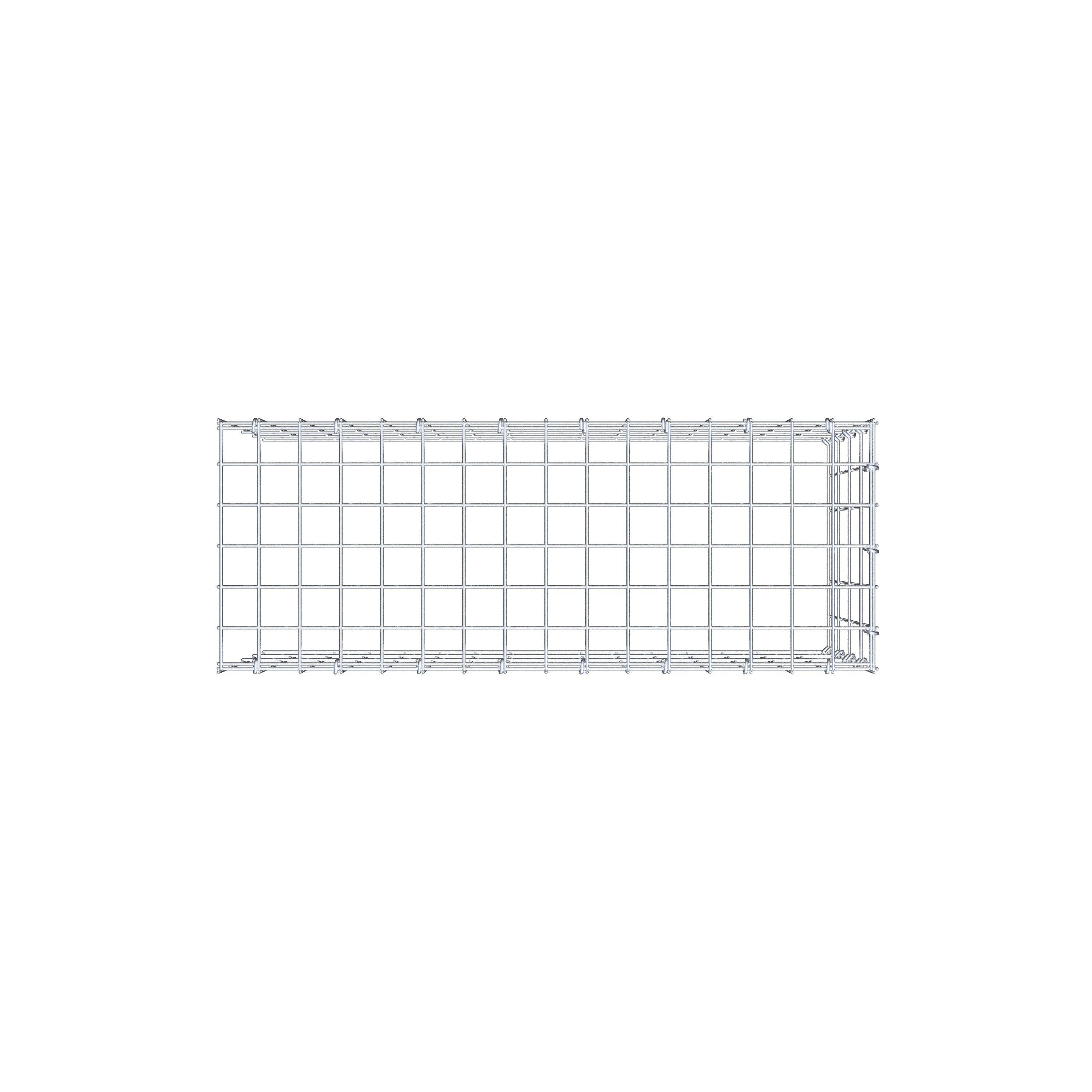 Anbaugabione Typ 4 80 cm x 40 cm x 30 cm (L x H x T), Maschenweite 5 cm x 10 cm, C-Ring