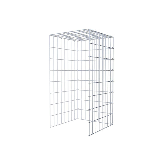 Monteret gabion type 4 80 cm x 40 cm x 40 cm (L x H x D), maskestørrelse 5 cm x 10 cm, C-ring