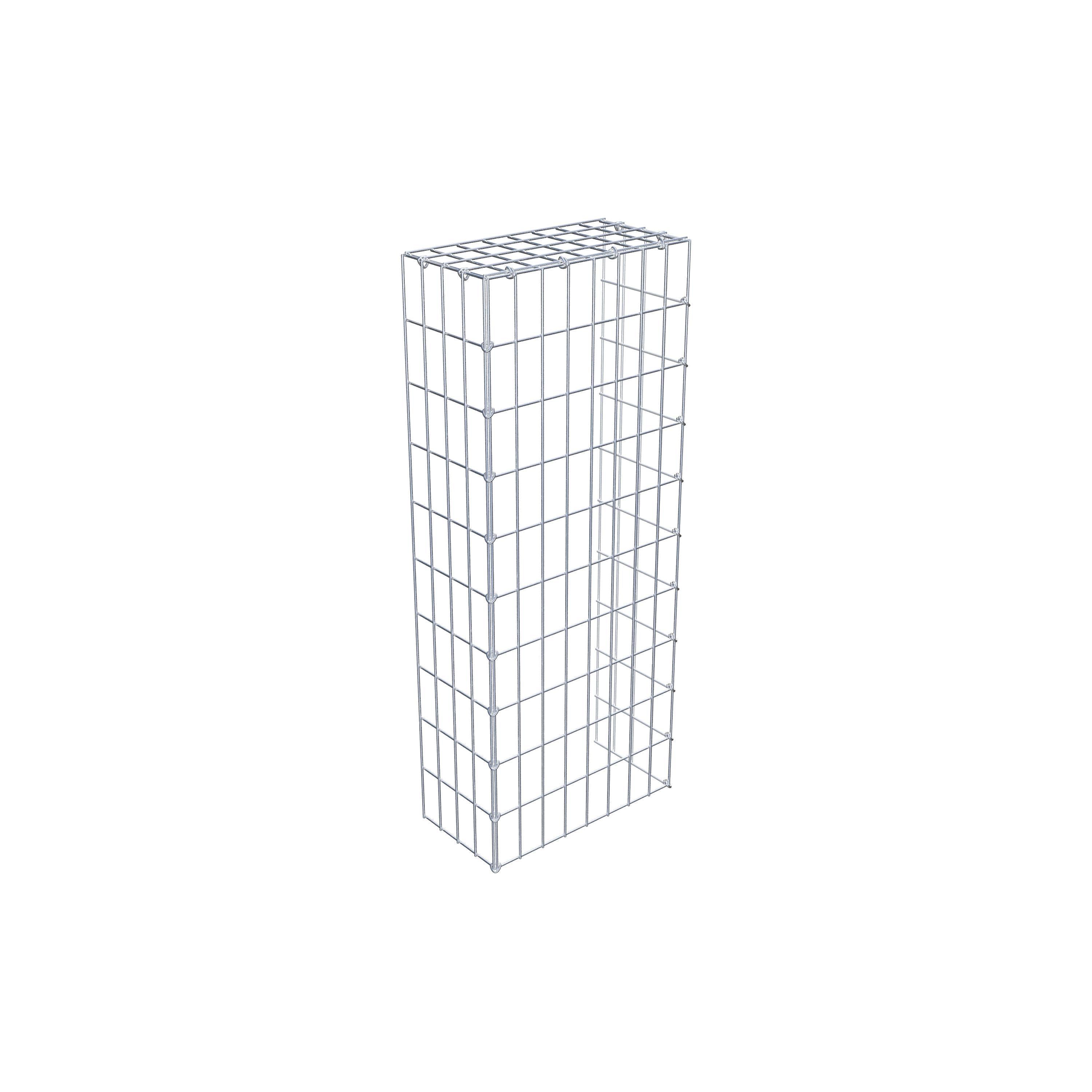 Opzetpaal type 4 100 cm x 20 cm x 40 cm (L x H x D), maaswijdte 5 cm x 10 cm, C-ring