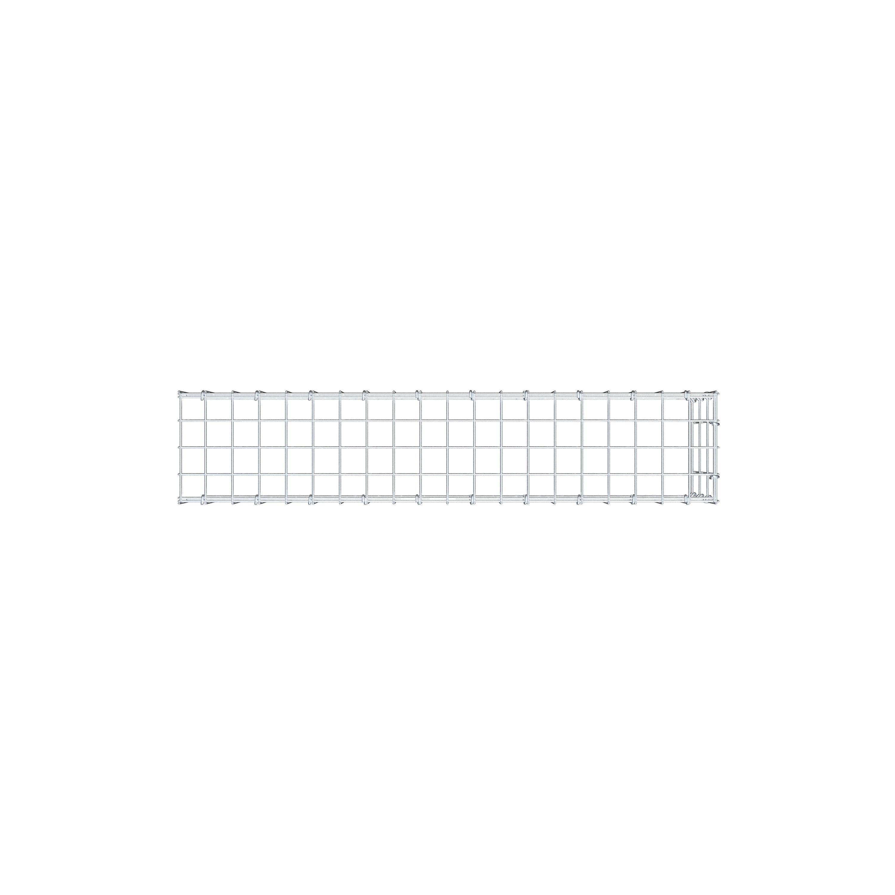 Anbaugabione Typ 4 100 cm x 30 cm x 20 cm (L x H x T), Maschenweite 5 cm x 10 cm, C-Ring