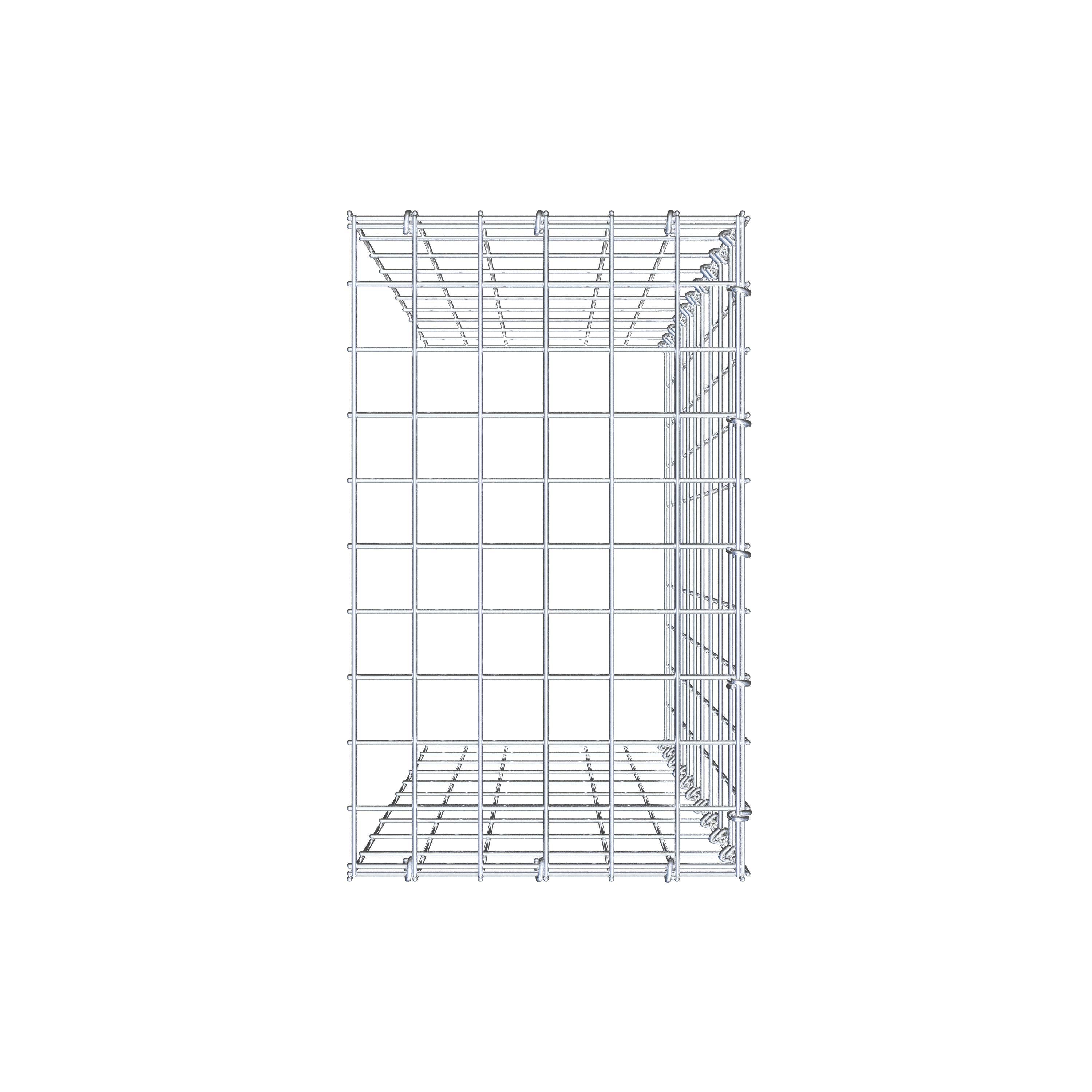 Pila adicional tipo 4 100 cm x 30 cm x 50 cm (L x A x P), malla 5 cm x 10 cm, anillo en C