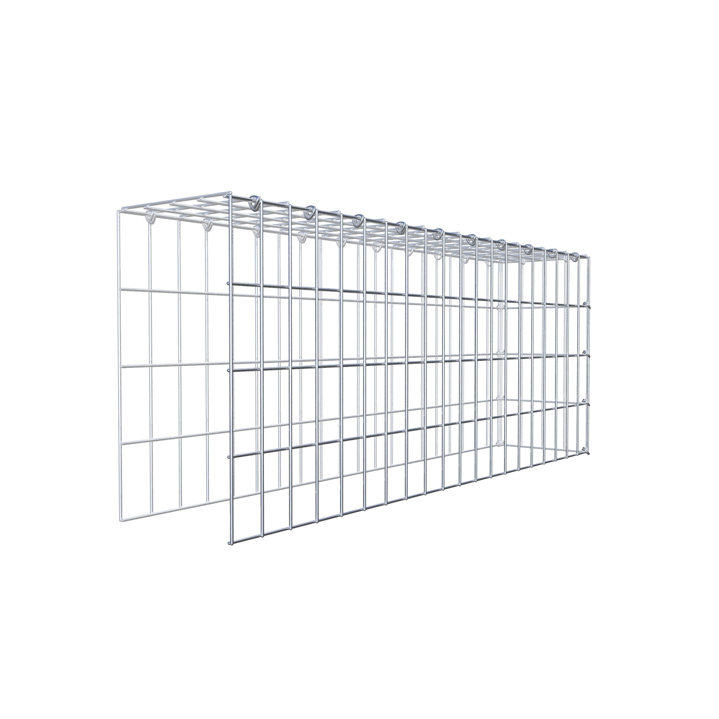 Opzetpaal type 4 100 cm x 40 cm x 20 cm (L x H x D), maaswijdte 5 cm x 10 cm, C-ring