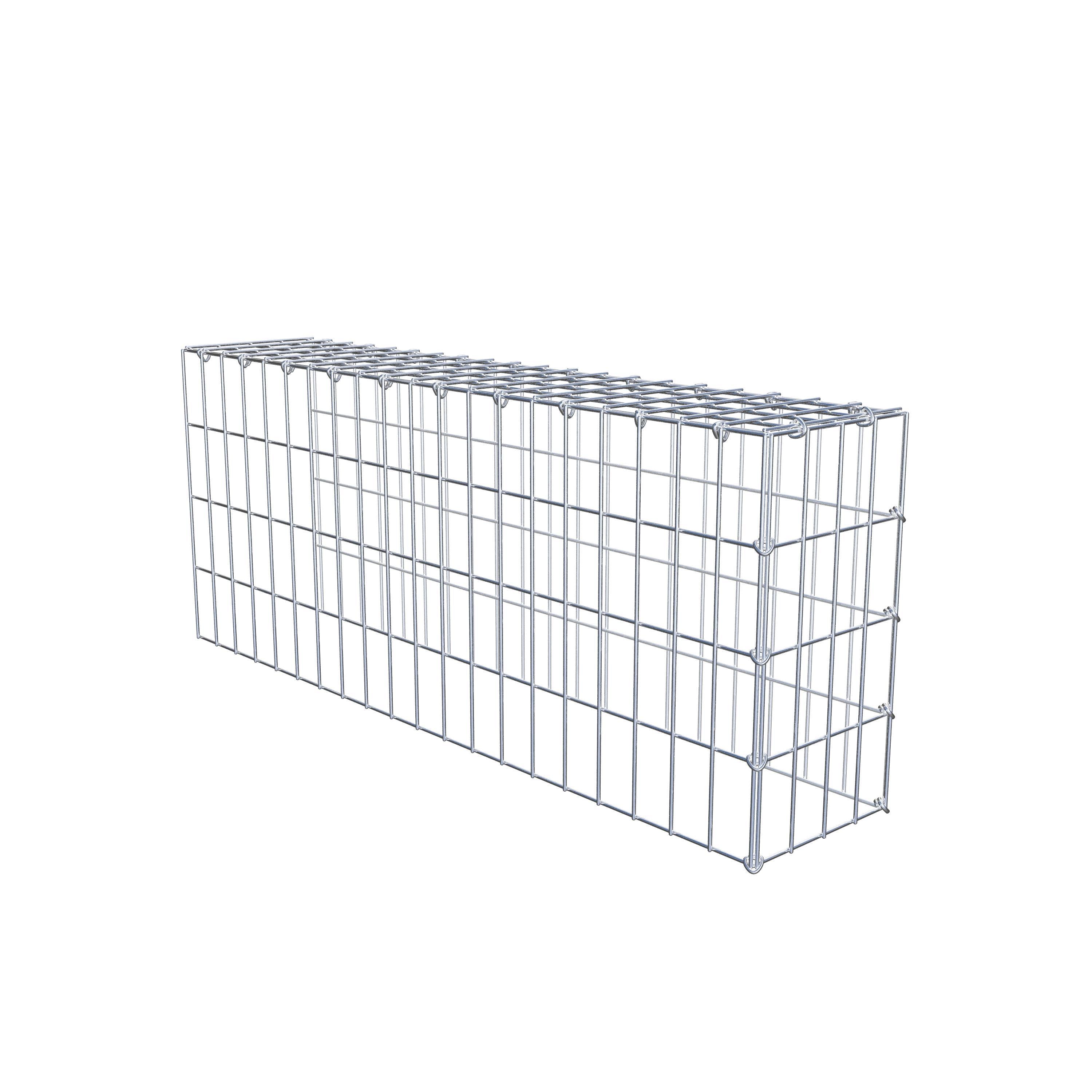 Opzetpaal type 4 100 cm x 40 cm x 20 cm (L x H x D), maaswijdte 5 cm x 10 cm, C-ring