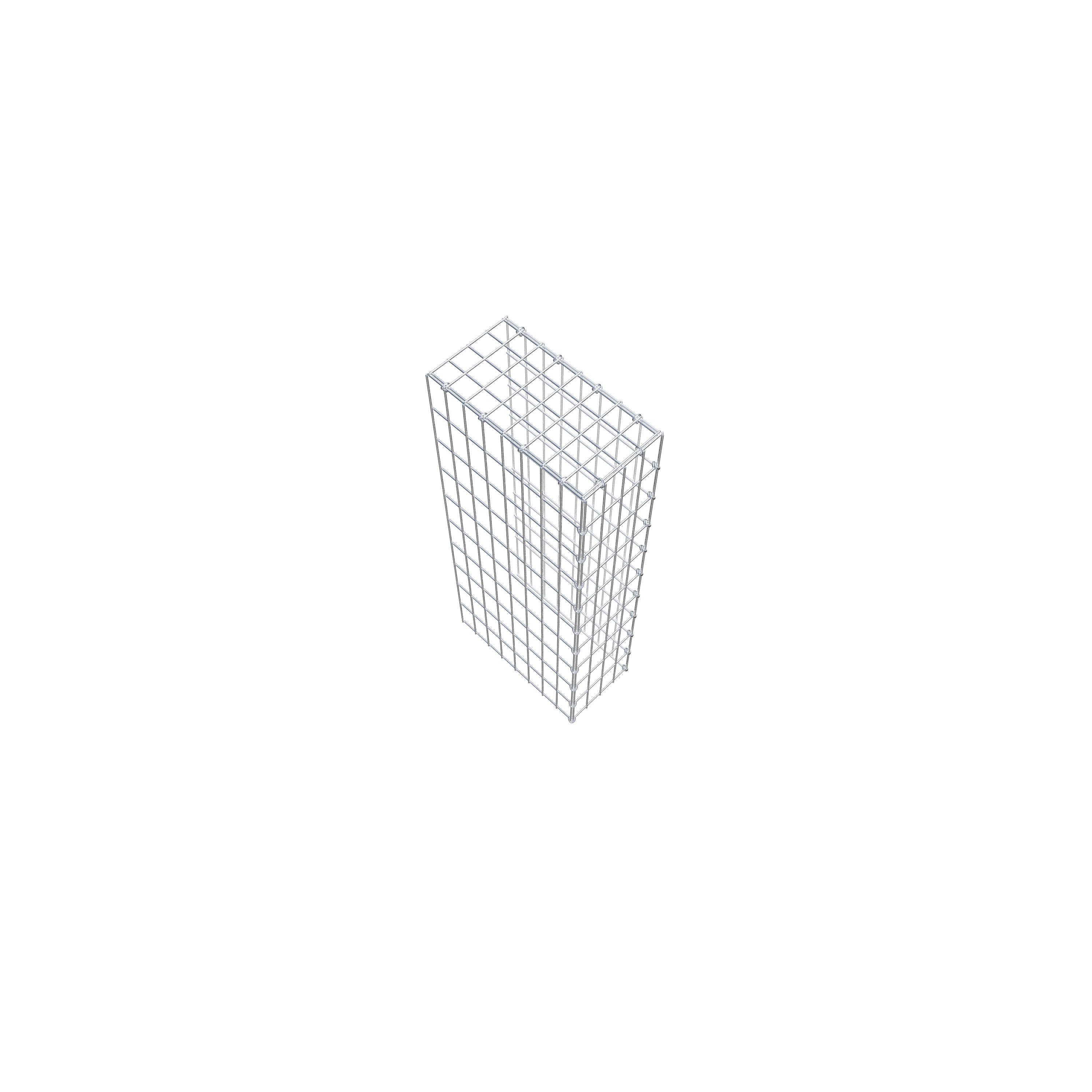 Opzetpaal type 4 100 cm x 40 cm x 20 cm (L x H x D), maaswijdte 5 cm x 10 cm, C-ring