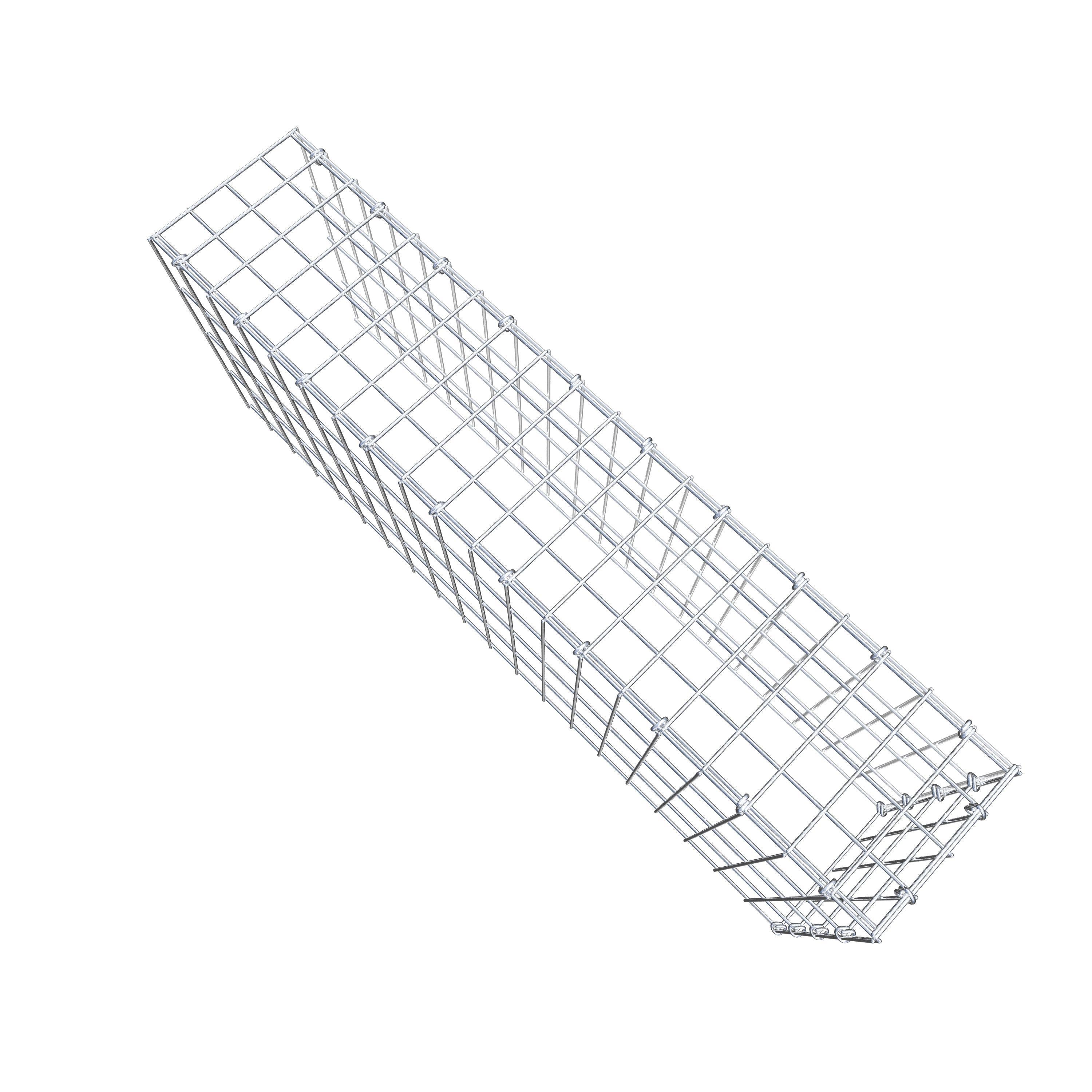 Opzetpaal type 4 100 cm x 40 cm x 20 cm (L x H x D), maaswijdte 5 cm x 10 cm, C-ring