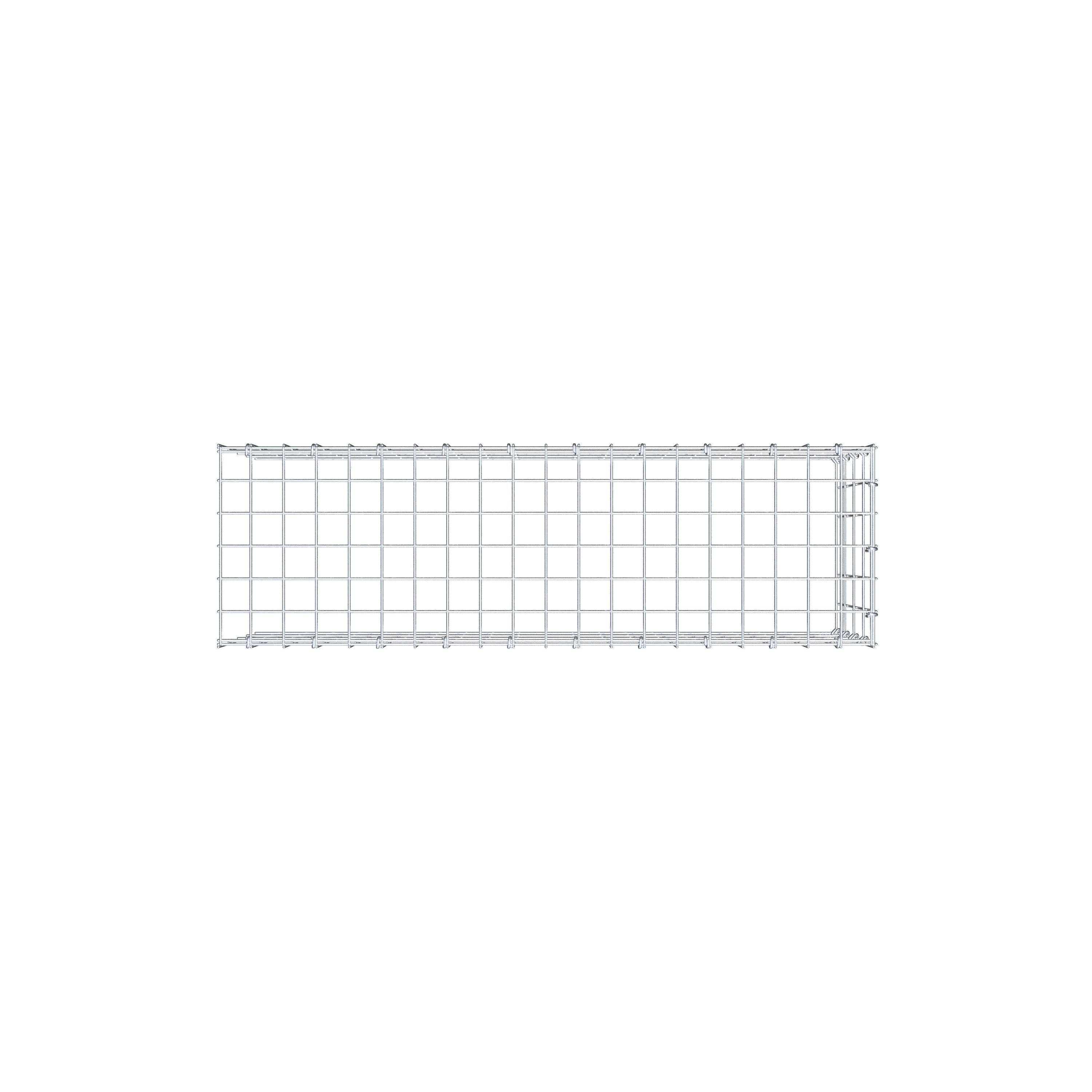 Fourche rapportée type 4 100 cm x 40 cm x 30 cm (L x H x P), mailles 5 cm x 10 cm, anneau C