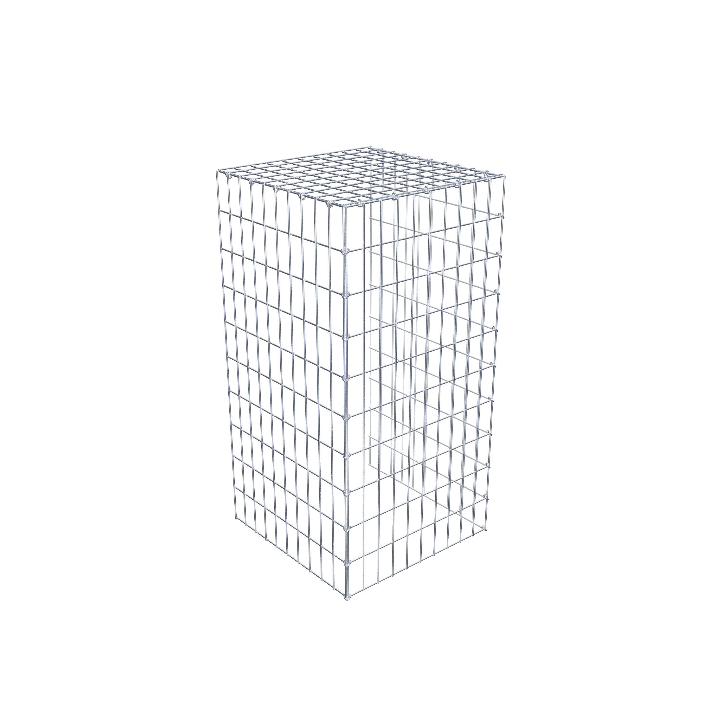 Opbouw schanskorf type 4 100 cm x 50 cm x 50 cm (L x H x D), maaswijdte 5 cm x 10 cm, C-ring