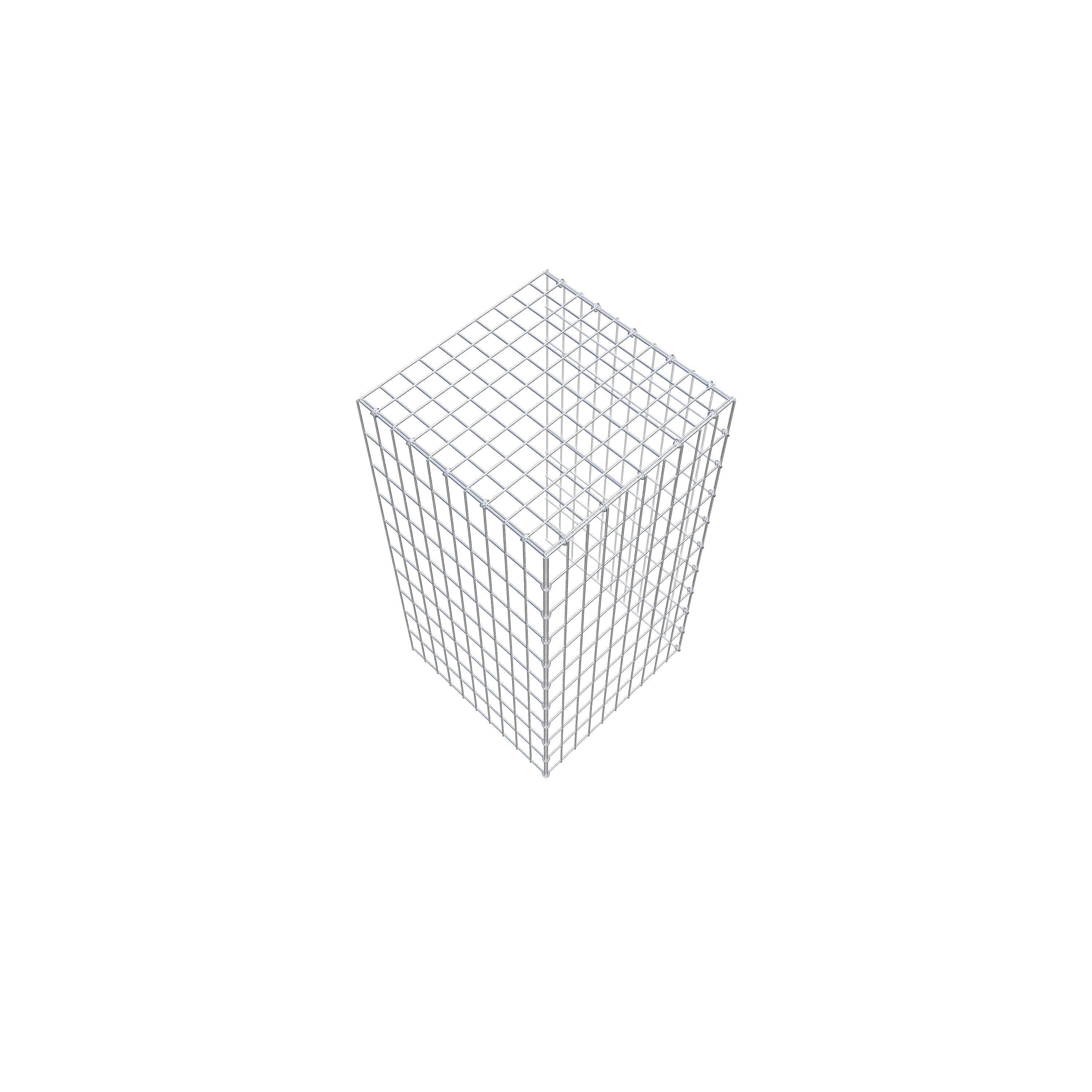 Opbouw schanskorf type 4 100 cm x 50 cm x 50 cm (L x H x D), maaswijdte 5 cm x 10 cm, C-ring