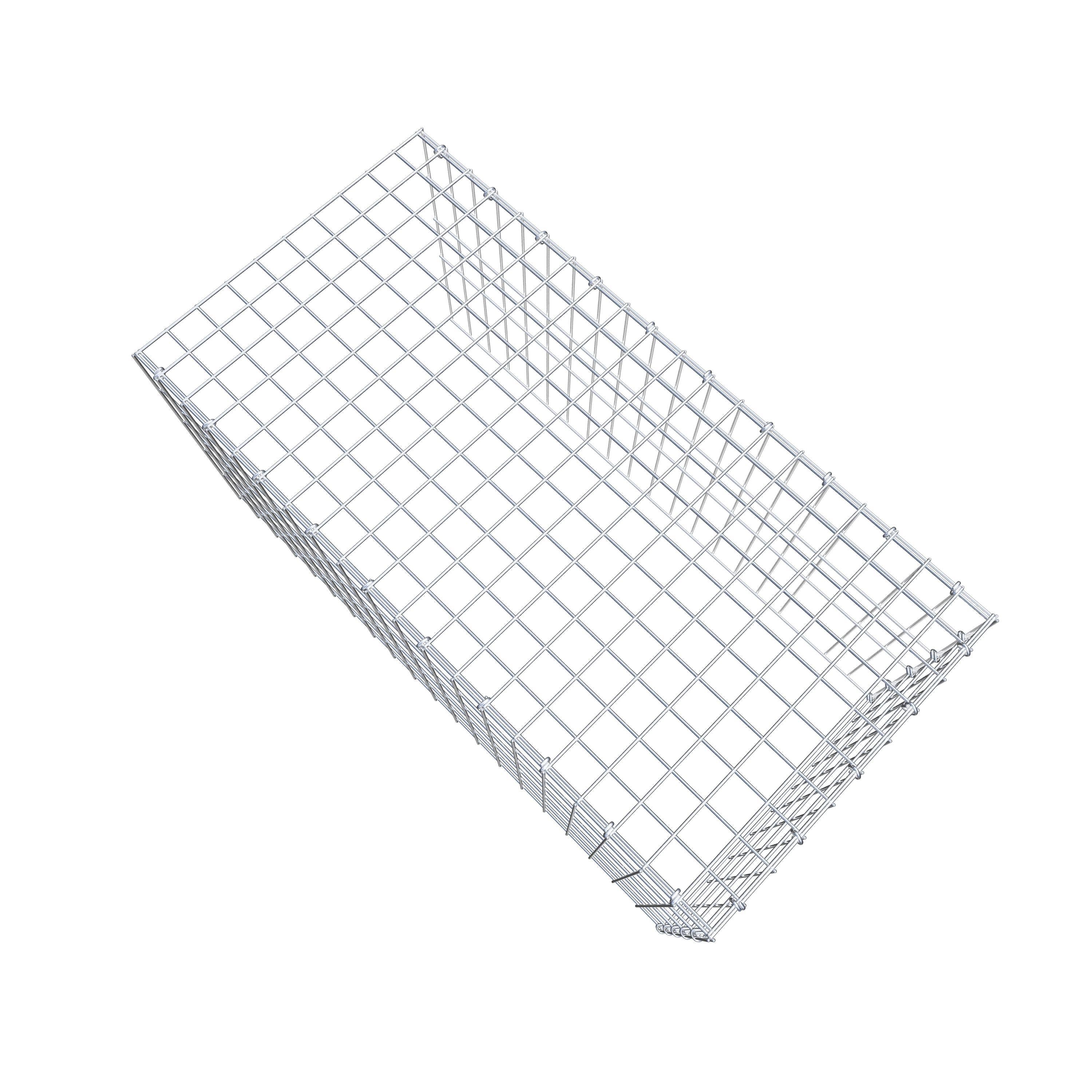 Opbouw schanskorf type 4 100 cm x 50 cm x 50 cm (L x H x D), maaswijdte 5 cm x 10 cm, C-ring