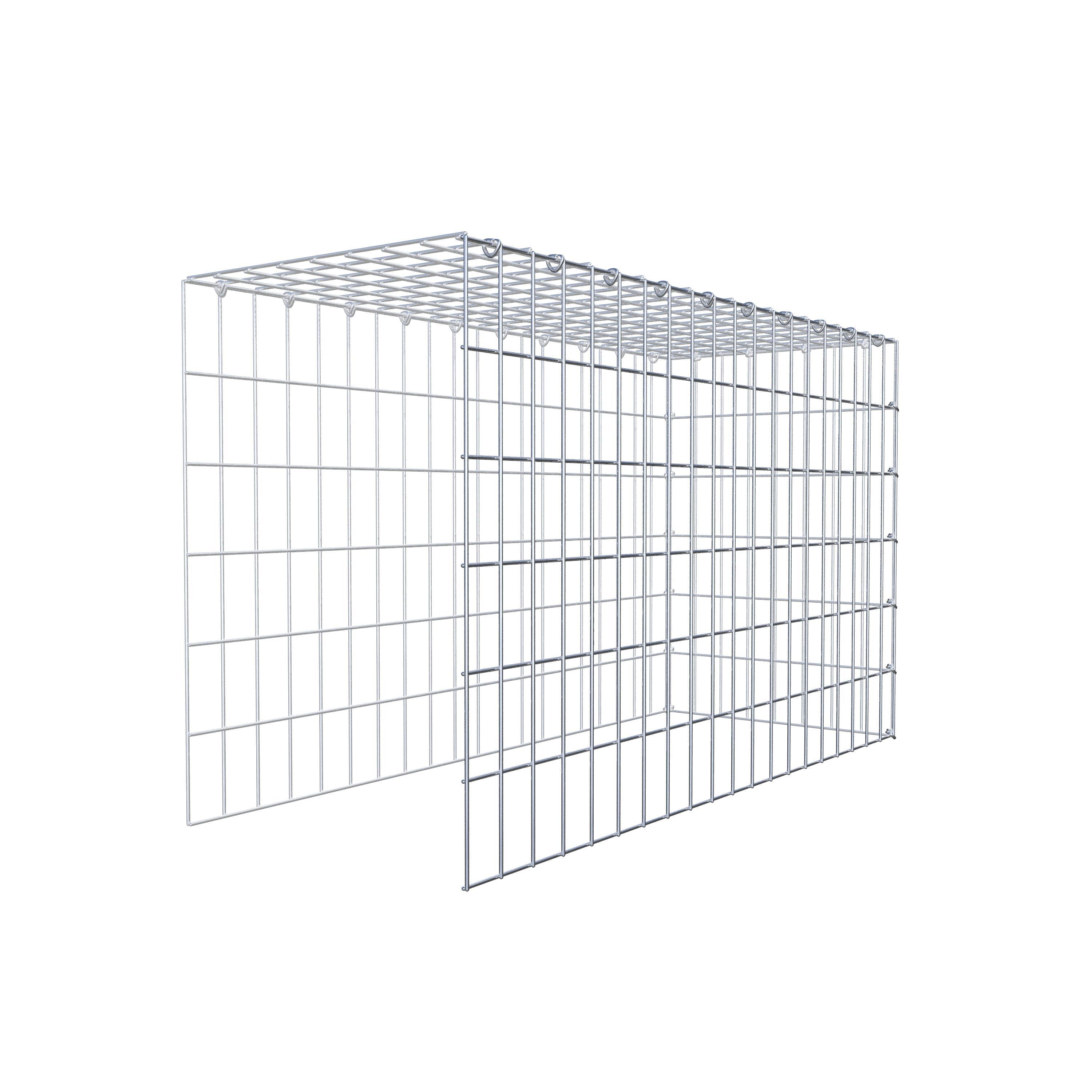 Fourche rapportée type 4 100 cm x 60 cm x 40 cm (L x H x P), mailles 5 cm x 10 cm, anneau C