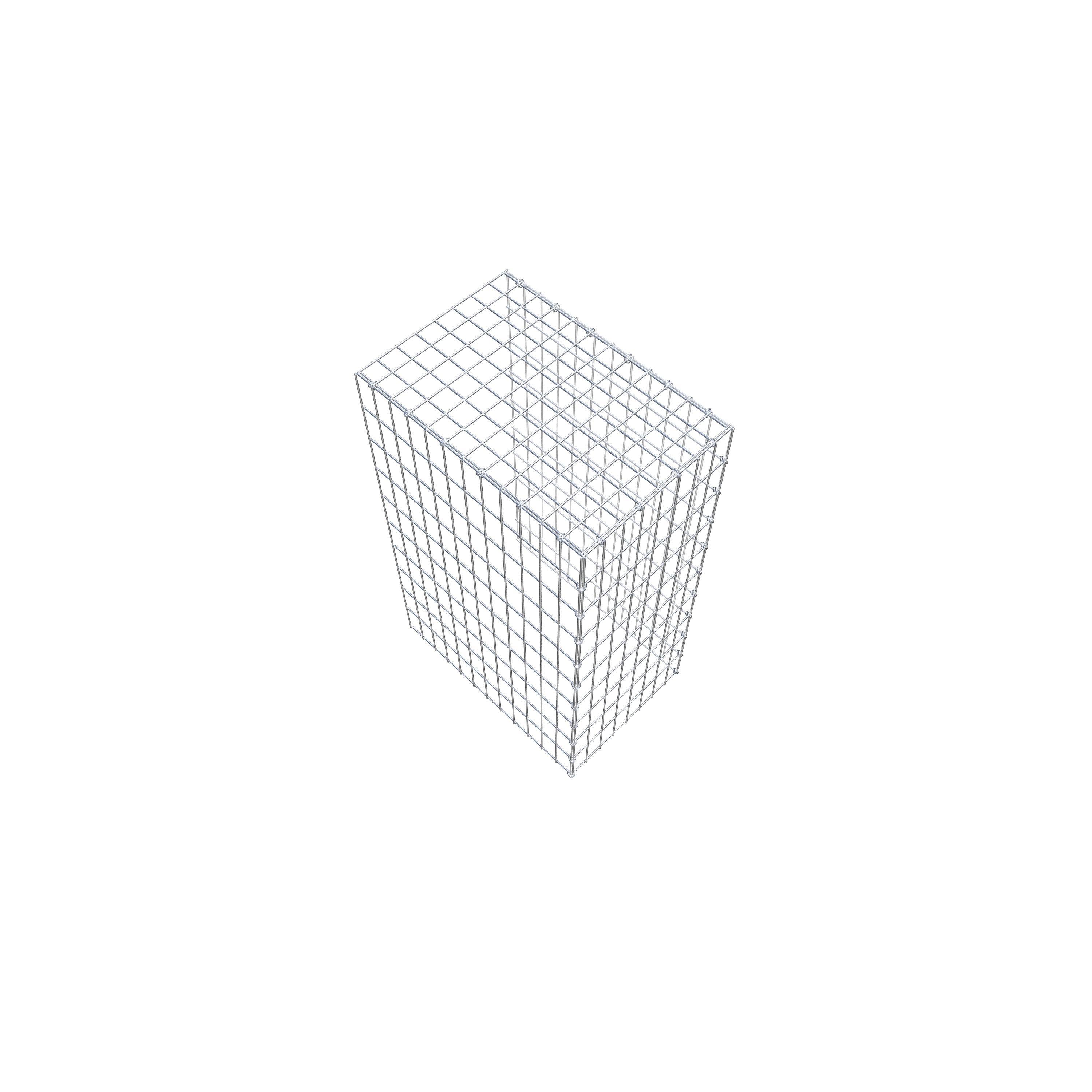 Fourche rapportée type 4 100 cm x 60 cm x 40 cm (L x H x P), mailles 5 cm x 10 cm, anneau C