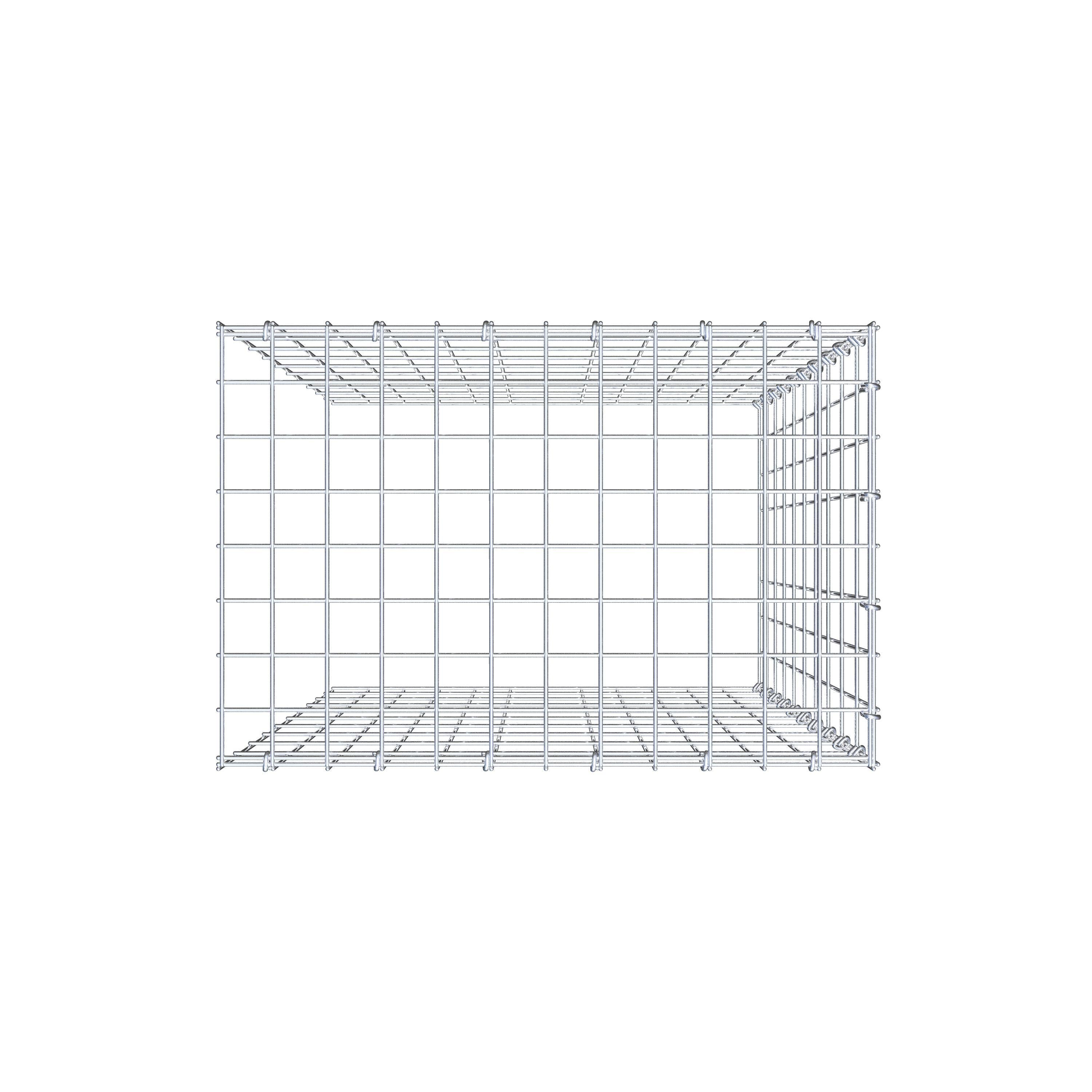 Fourche rapportée type 4 100 cm x 60 cm x 40 cm (L x H x P), mailles 5 cm x 10 cm, anneau C