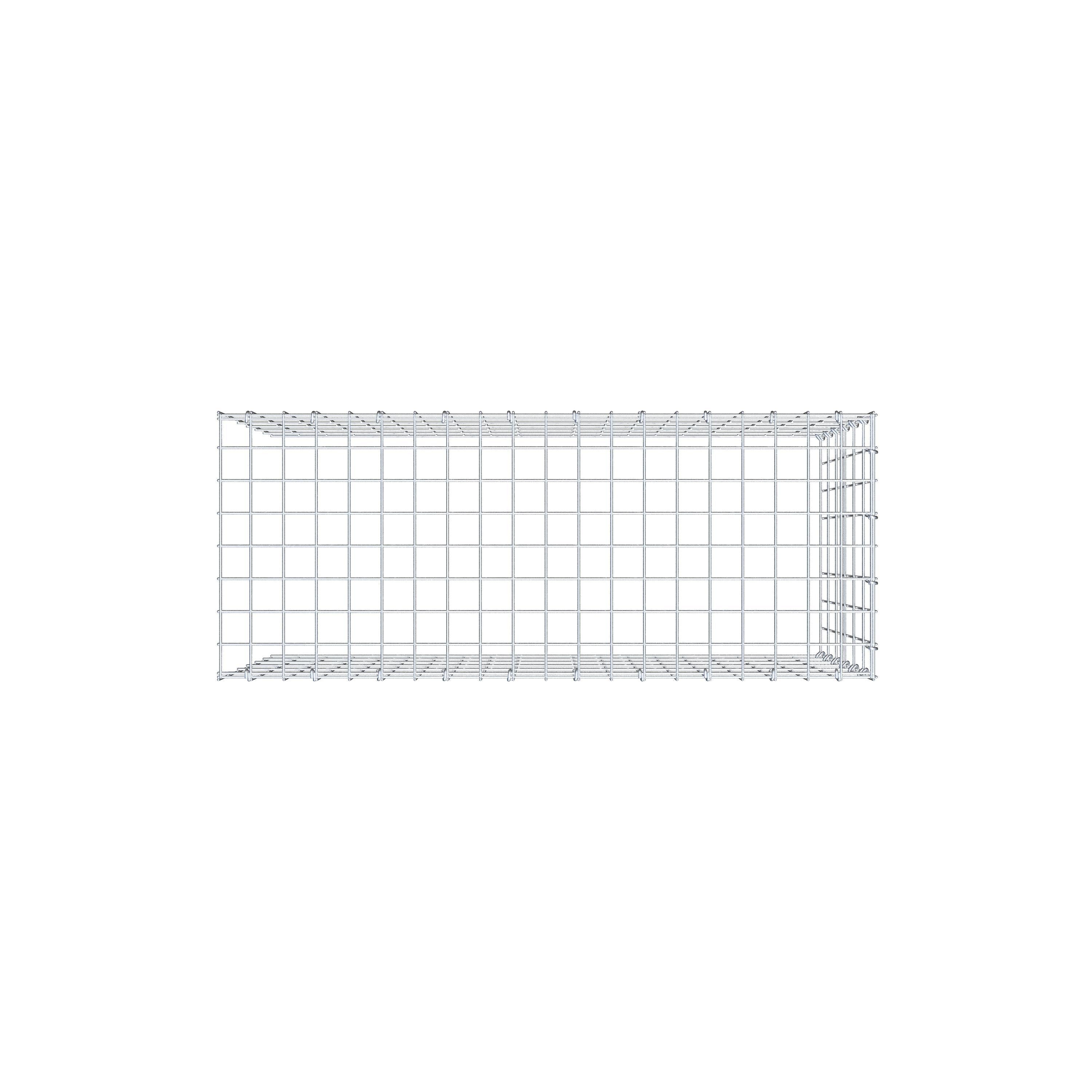 Fourche rapportée type 4 100 cm x 60 cm x 40 cm (L x H x P), mailles 5 cm x 10 cm, anneau C