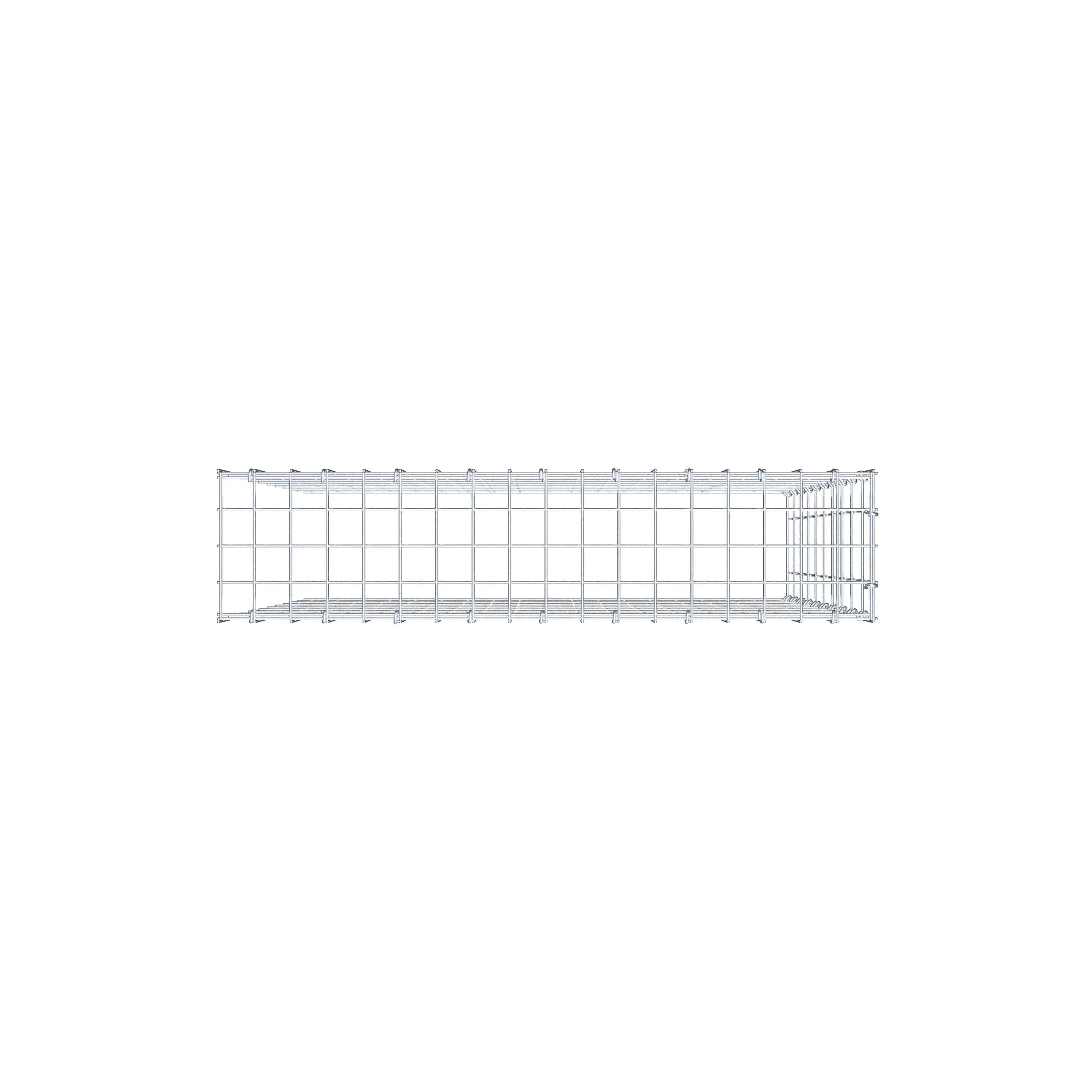 Fourche rapportée type 4 100 cm x 90 cm x 20 cm (L x H x P), mailles 5 cm x 10 cm, anneau C