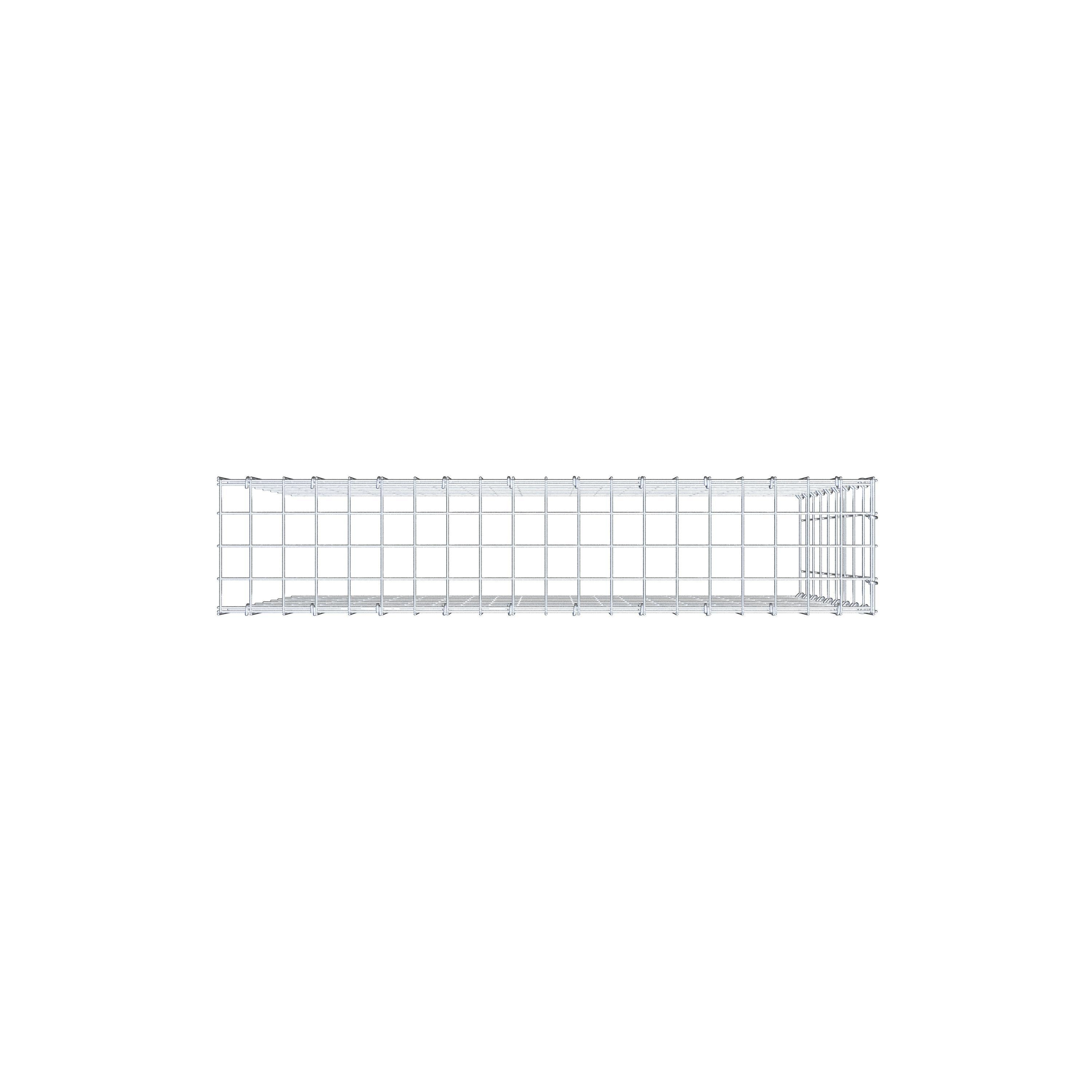 Fourche rapportée type 4 100 cm x 90 cm x 20 cm (L x H x P), mailles 5 cm x 10 cm, anneau C