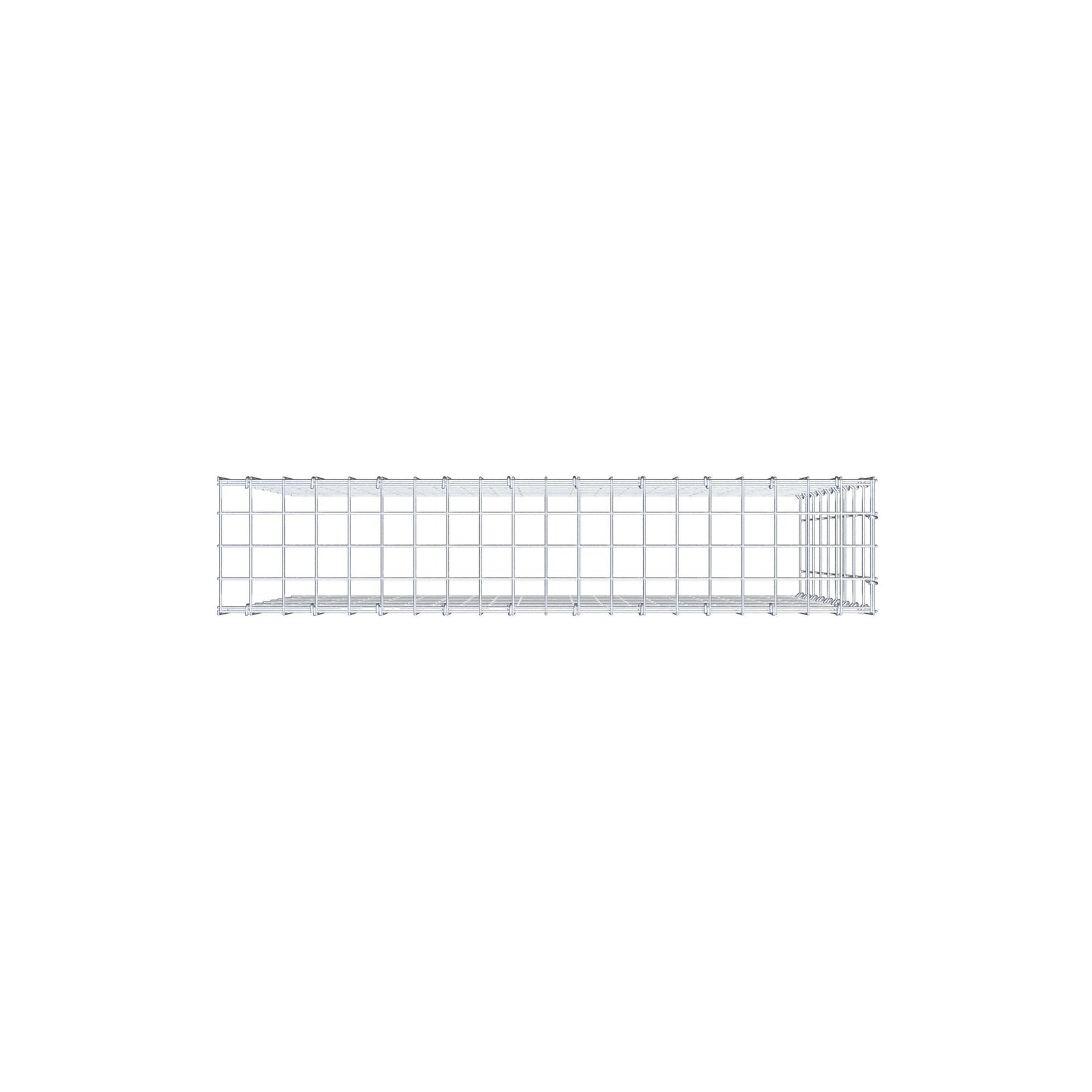 Monteret gabion type 4 100 cm x 90 cm x 20 cm (L x H x D), maskestørrelse 5 cm x 10 cm, C-ring