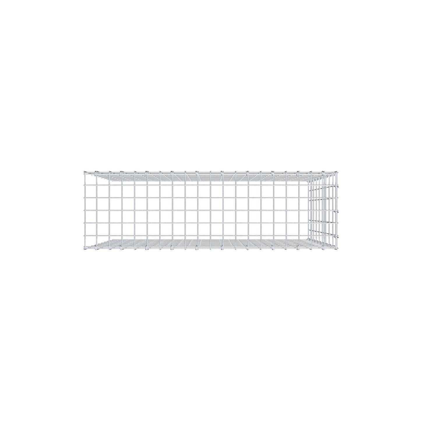 Monteret gabion type 4 100 cm x 90 cm x 30 cm (L x H x D), maskestørrelse 5 cm x 10 cm, C-ring