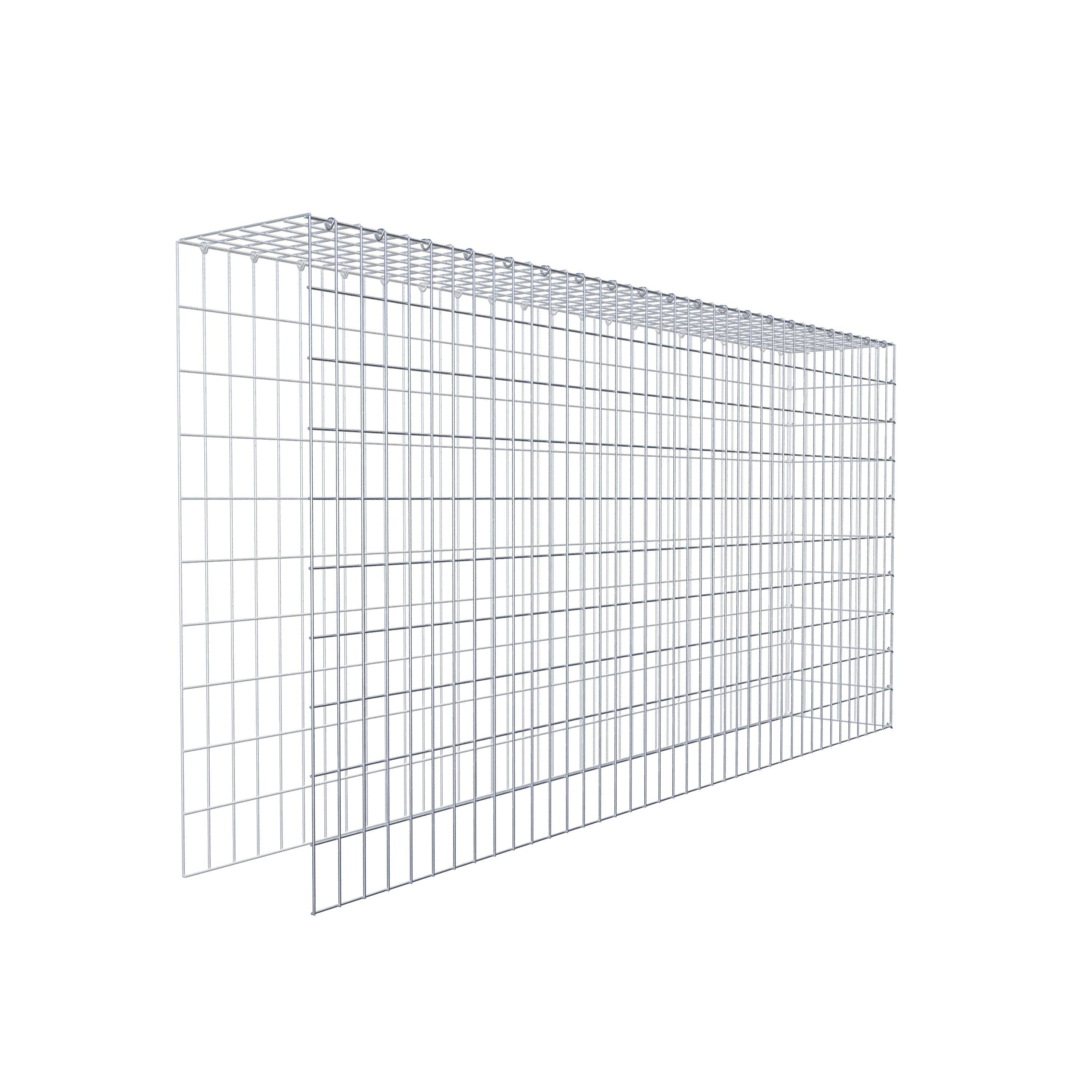 Fourche rapportée type 4 200 cm x 100 cm x 30 cm (L x H x P), mailles 5 cm x 10 cm, anneau en C