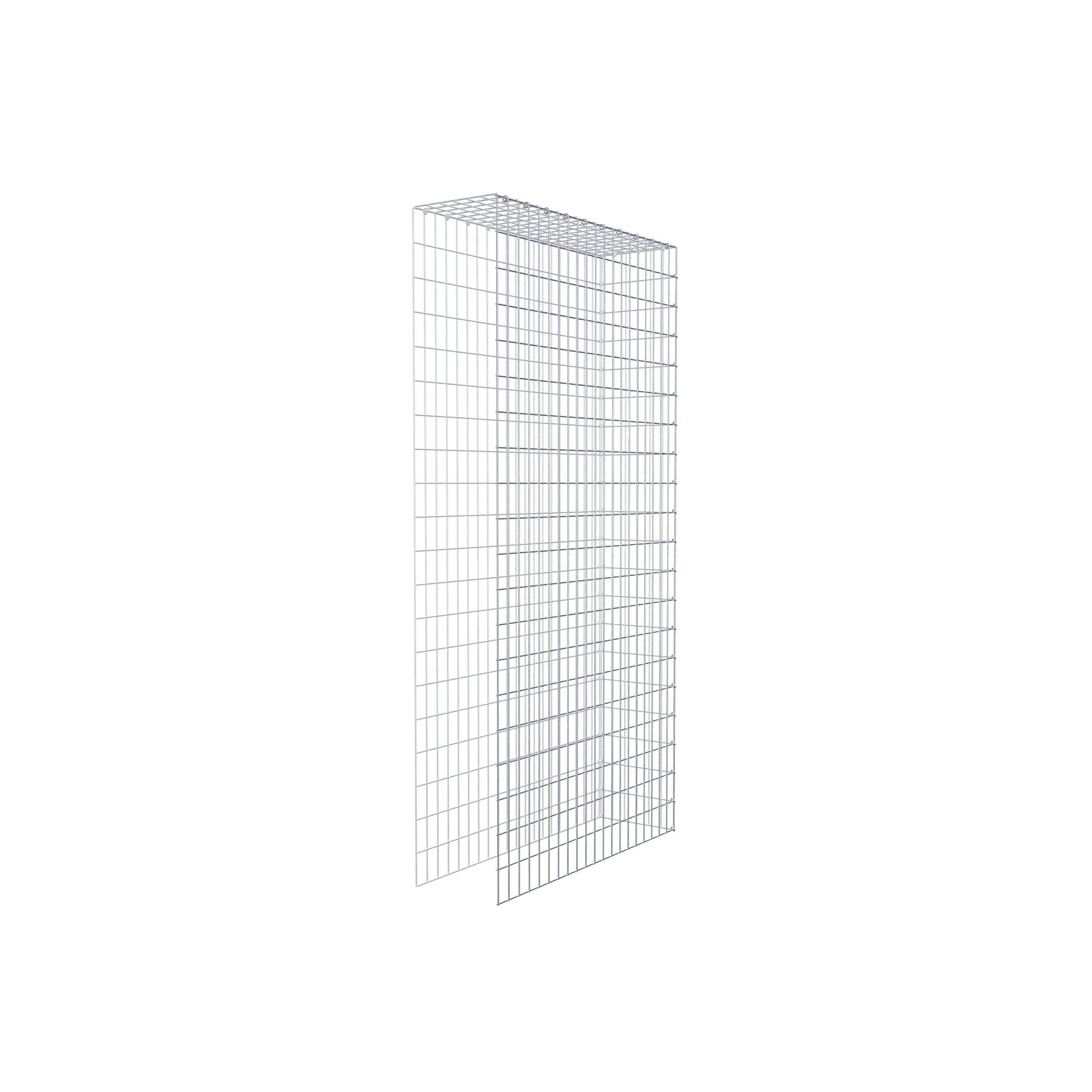 Fourche rapportée type 4 200 cm x 100 cm x 30 cm (L x H x P), mailles 5 cm x 10 cm, anneau en C