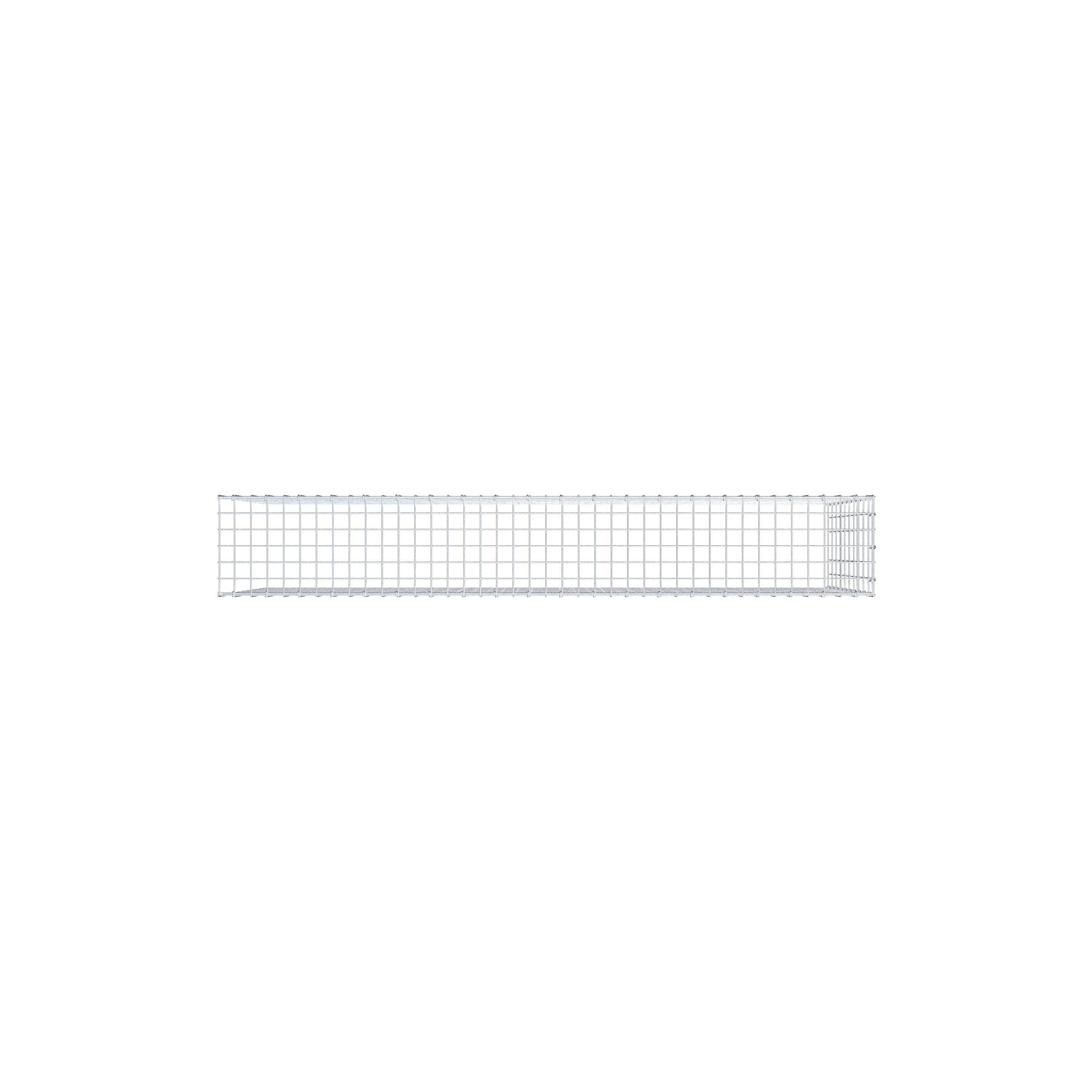 Fourche rapportée type 4 200 cm x 100 cm x 30 cm (L x H x P), mailles 5 cm x 10 cm, anneau en C