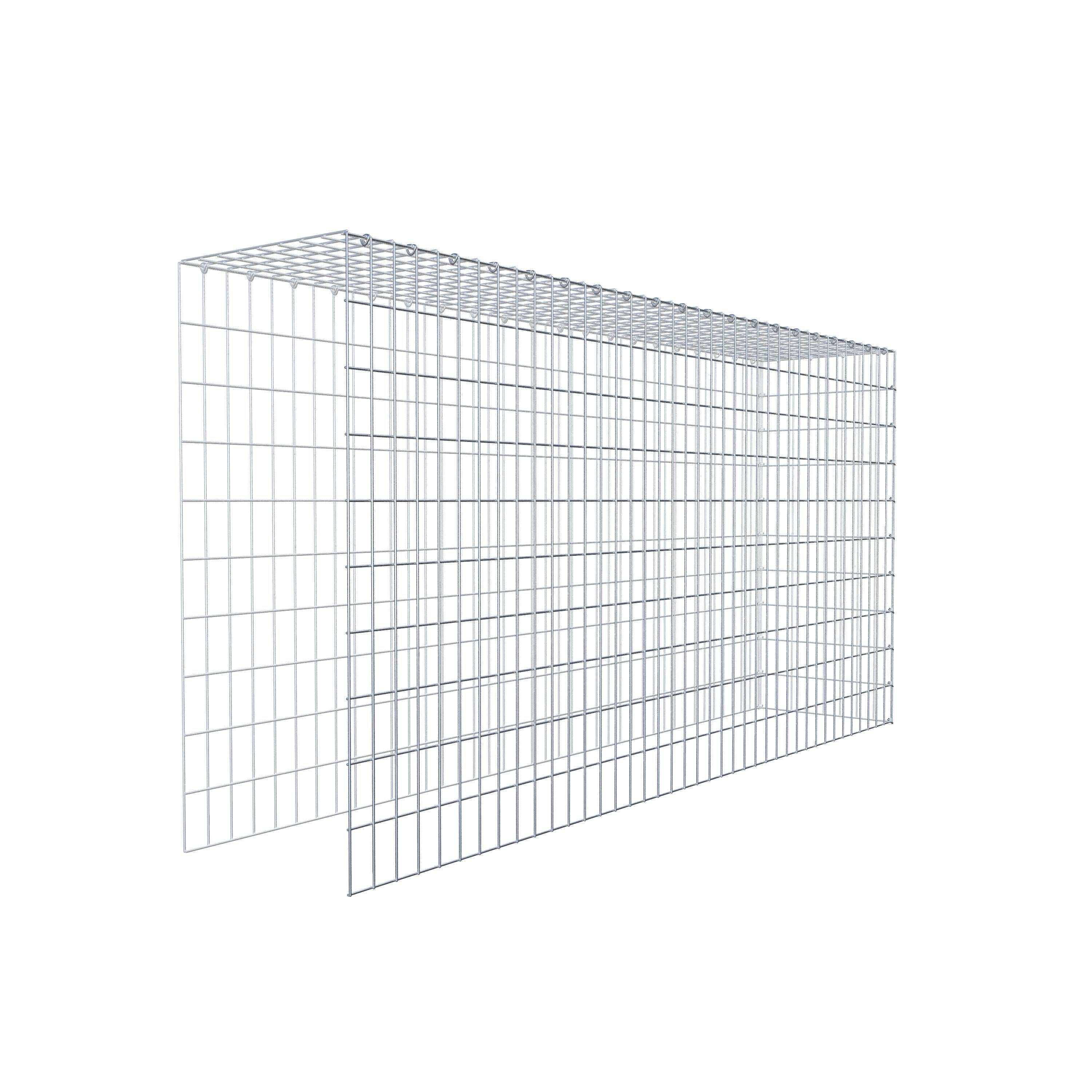 Pila adicional tipo 4 200 cm x 100 cm x 40 cm (L x A x P), malla 5 cm x 10 cm, anillo en C