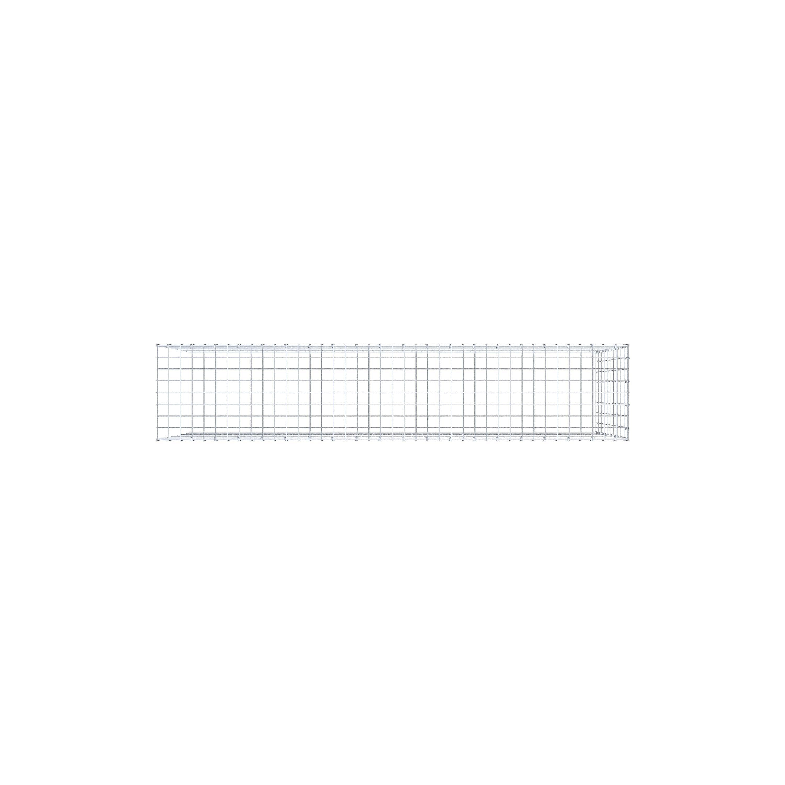 Pila adicional tipo 4 200 cm x 100 cm x 40 cm (L x A x P), malla 5 cm x 10 cm, anillo en C