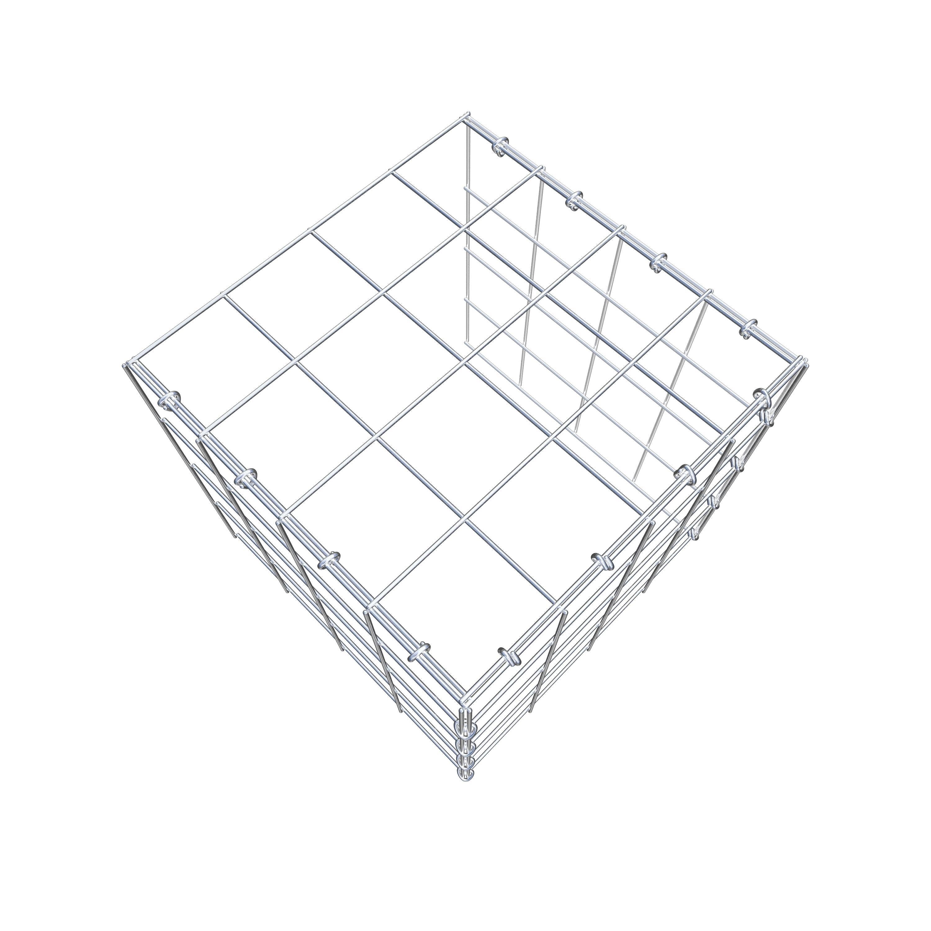 Add-on schanskorf type 4 40 cm x 40 cm x 40 cm (L x H x D), maaswijdte 10 cm x 10 cm, C-ring