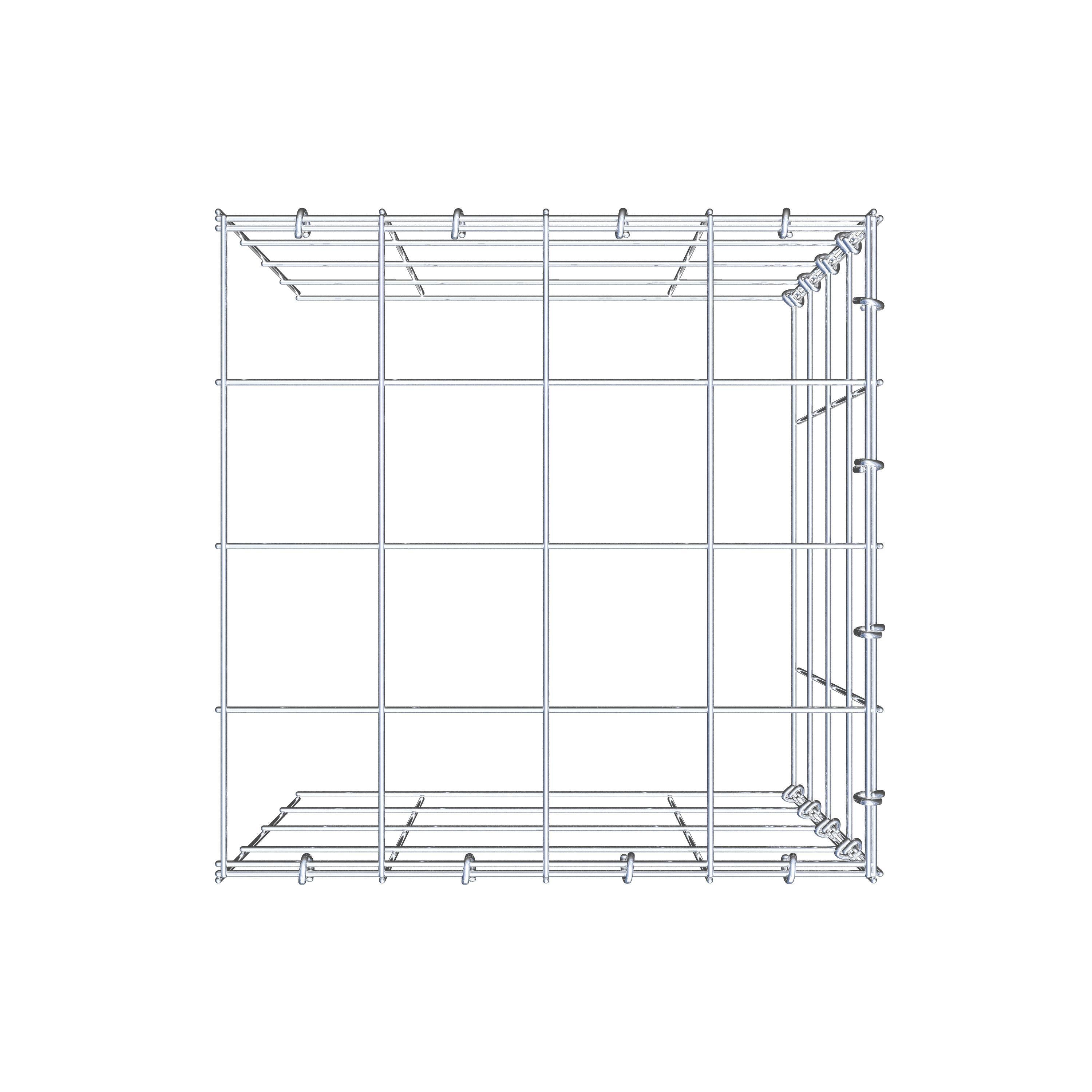 Add-on schanskorf type 4 40 cm x 40 cm x 40 cm (L x H x D), maaswijdte 10 cm x 10 cm, C-ring