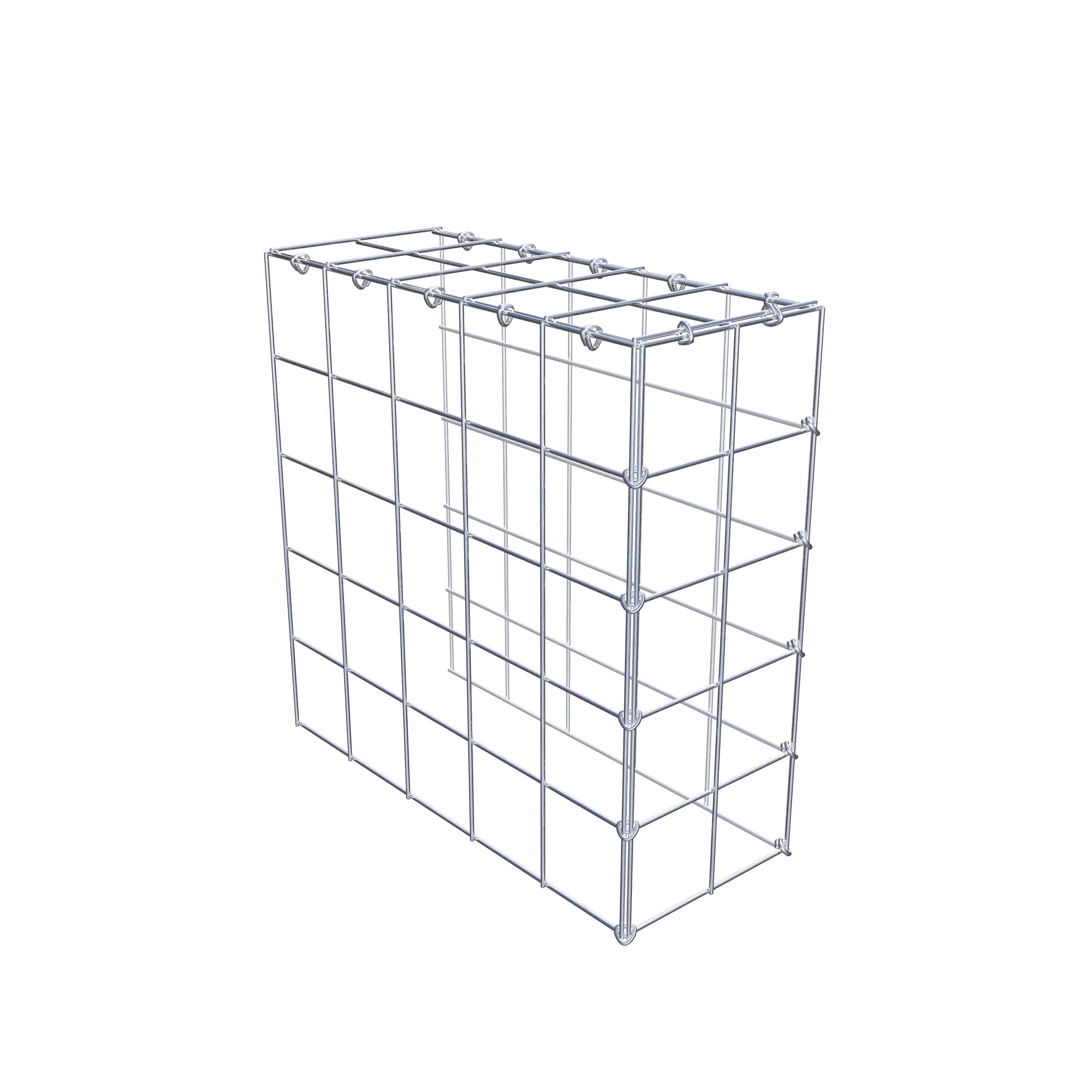 Monteret gabion type 4 50 cm x 50 cm x 20 cm (L x H x D), maskestørrelse 10 cm x 10 cm, C-ring