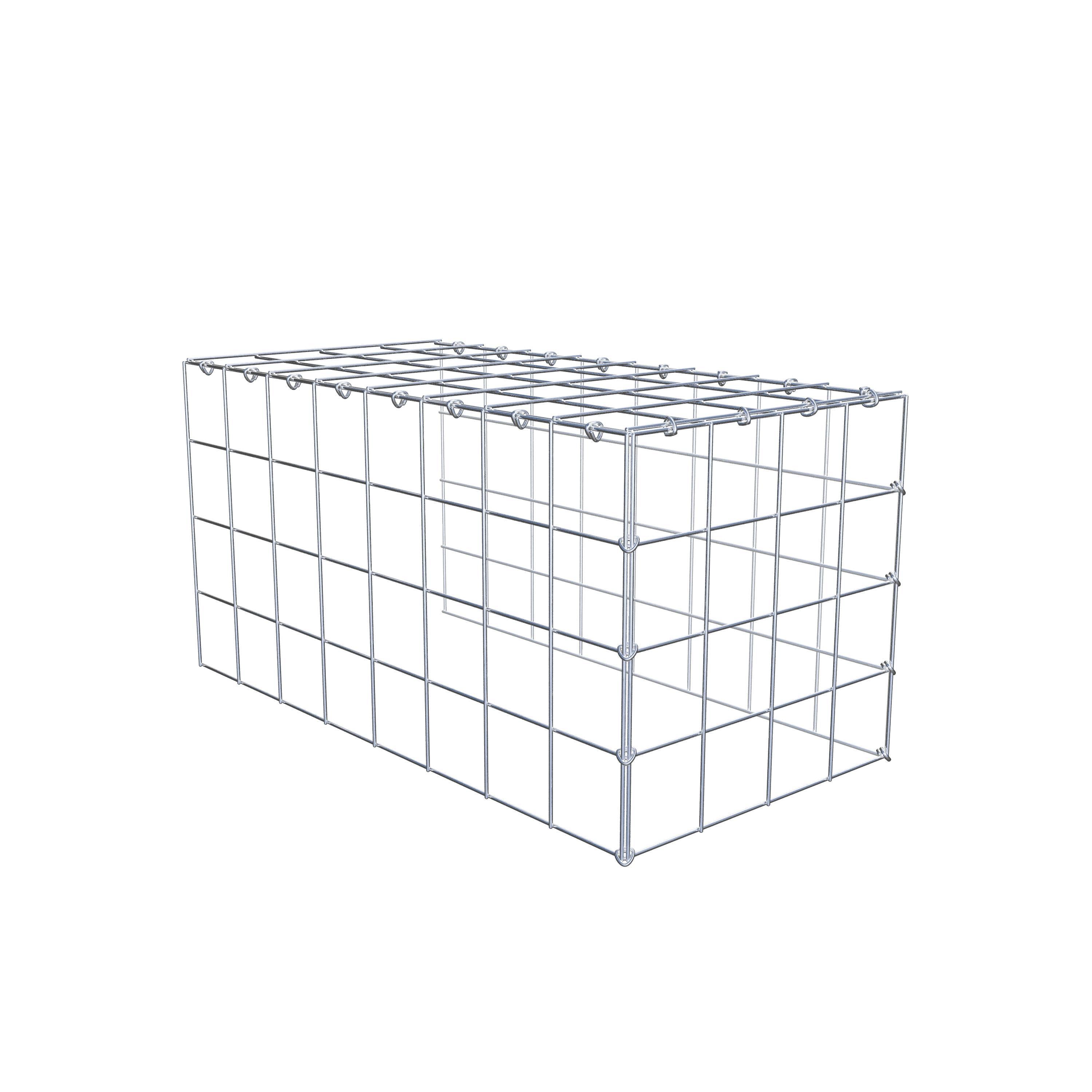 Pila adicional tipo 4 80 cm x 40 cm x 40 cm (L x A x P), malla 10 cm x 10 cm, anillo en C