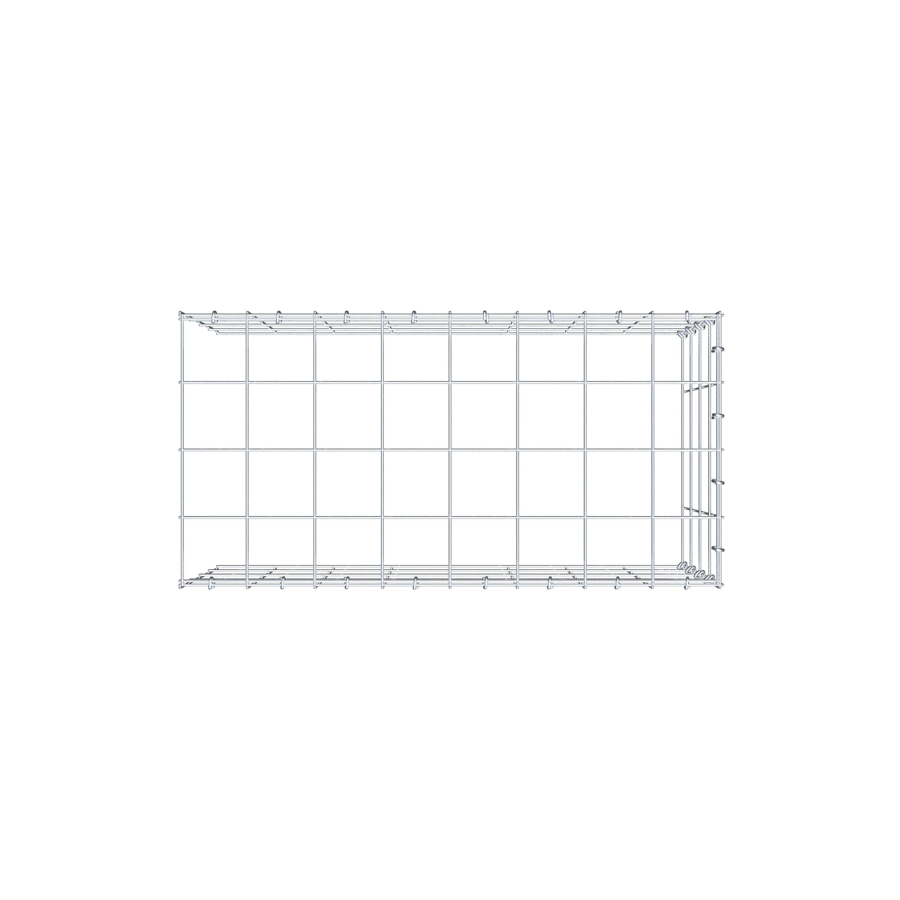 Pila adicional tipo 4 80 cm x 40 cm x 40 cm (L x A x P), malla 10 cm x 10 cm, anillo en C