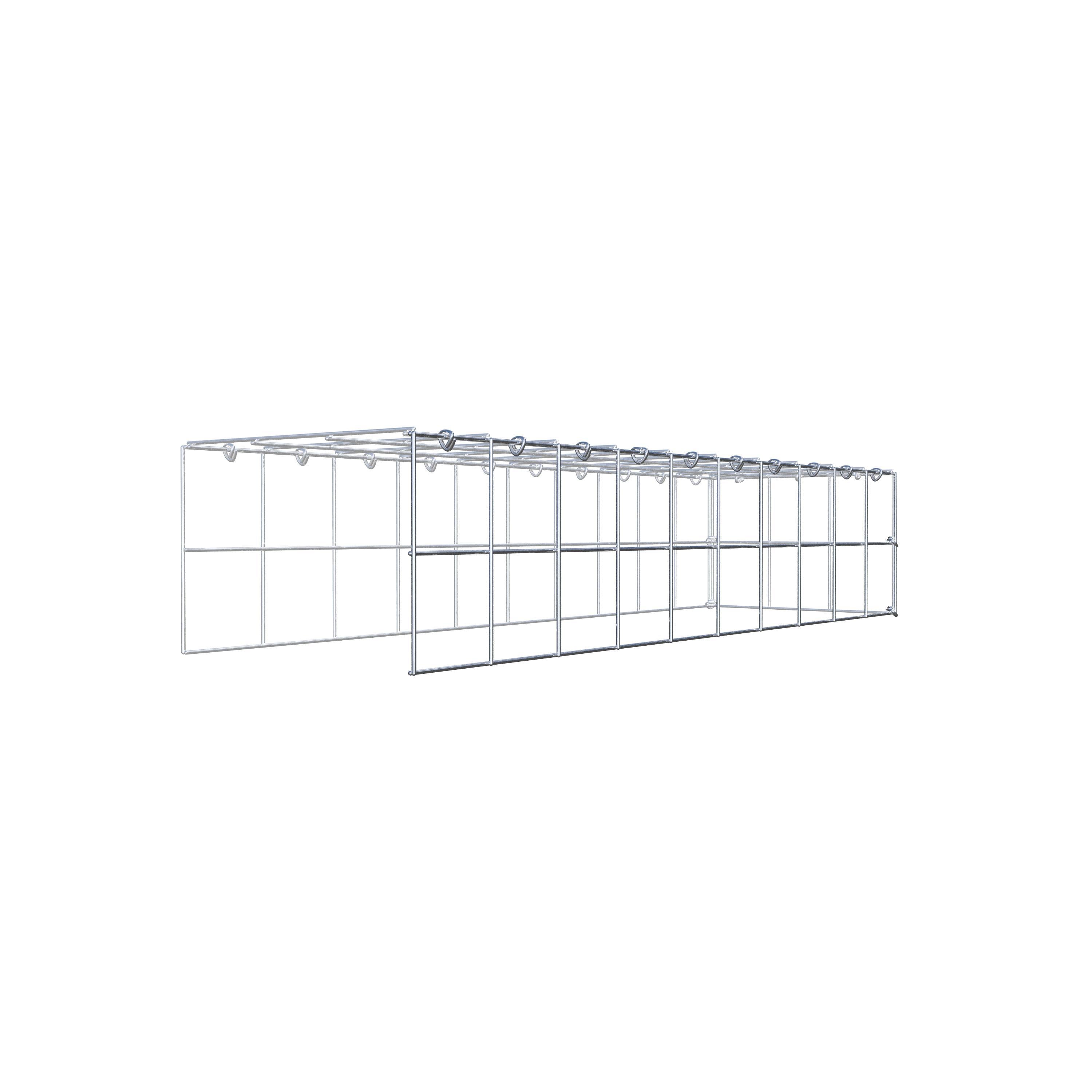 Fourche rapportée type 4 100 cm x 20 cm x 30 cm (L x H x P), maille 10 cm x 10 cm, anneau en C