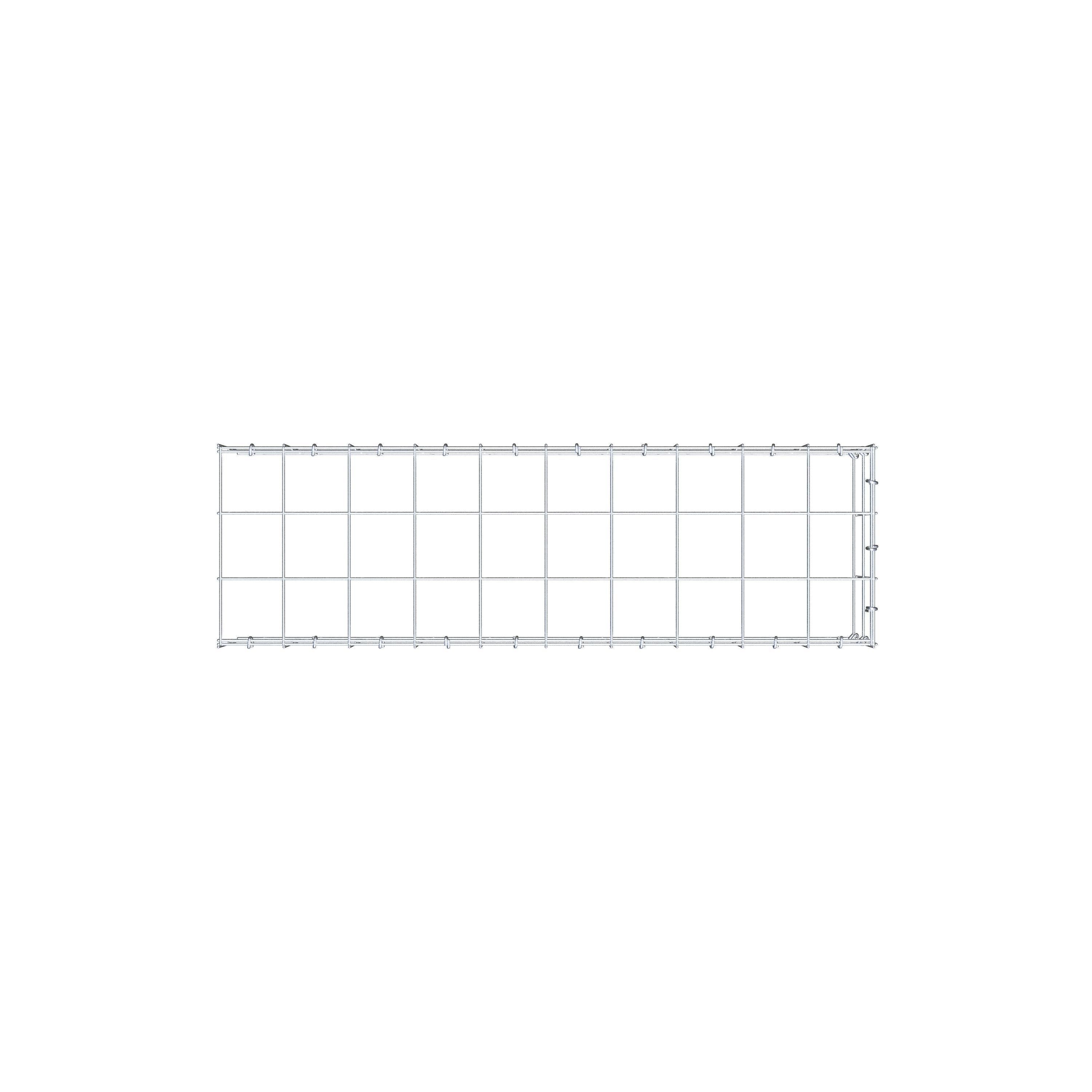 Fourche rapportée type 4 100 cm x 20 cm x 30 cm (L x H x P), maille 10 cm x 10 cm, anneau en C