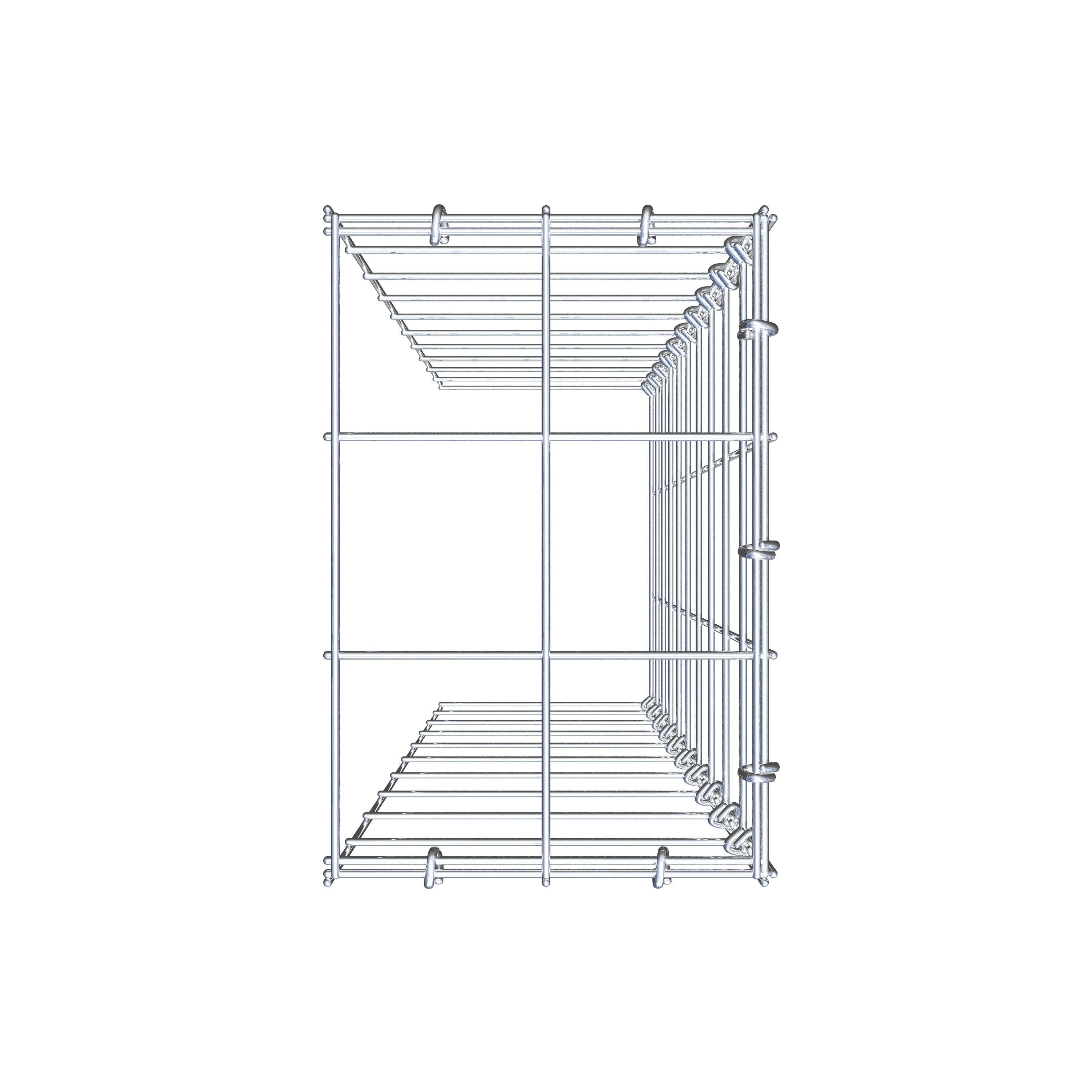 Fourche rapportée type 4 100 cm x 20 cm x 30 cm (L x H x P), maille 10 cm x 10 cm, anneau en C
