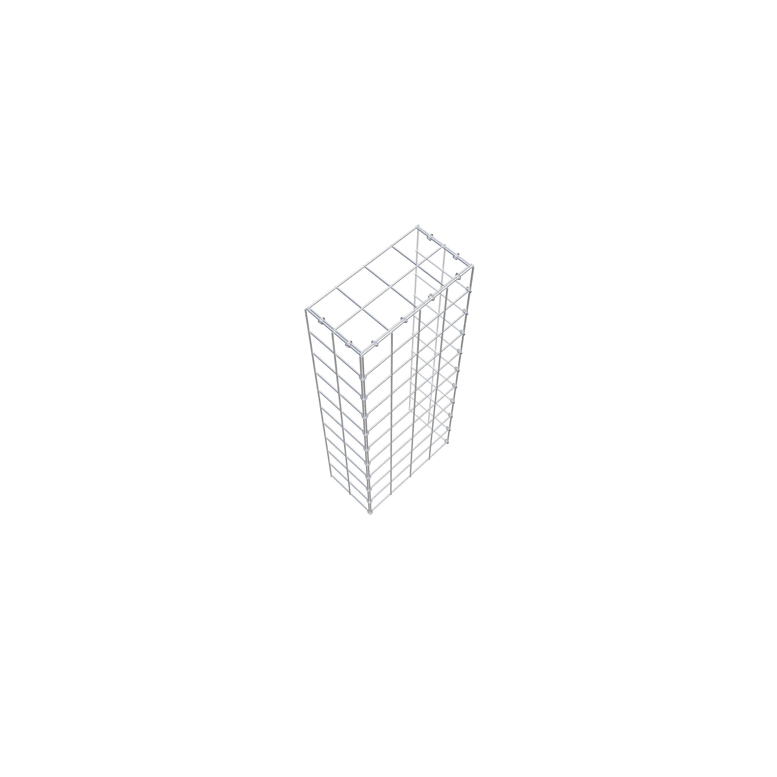 Type 4 oplegkorf 100 cm x 20 cm x 40 cm (L x H x D), maaswijdte 10 cm x 10 cm, C-ring
