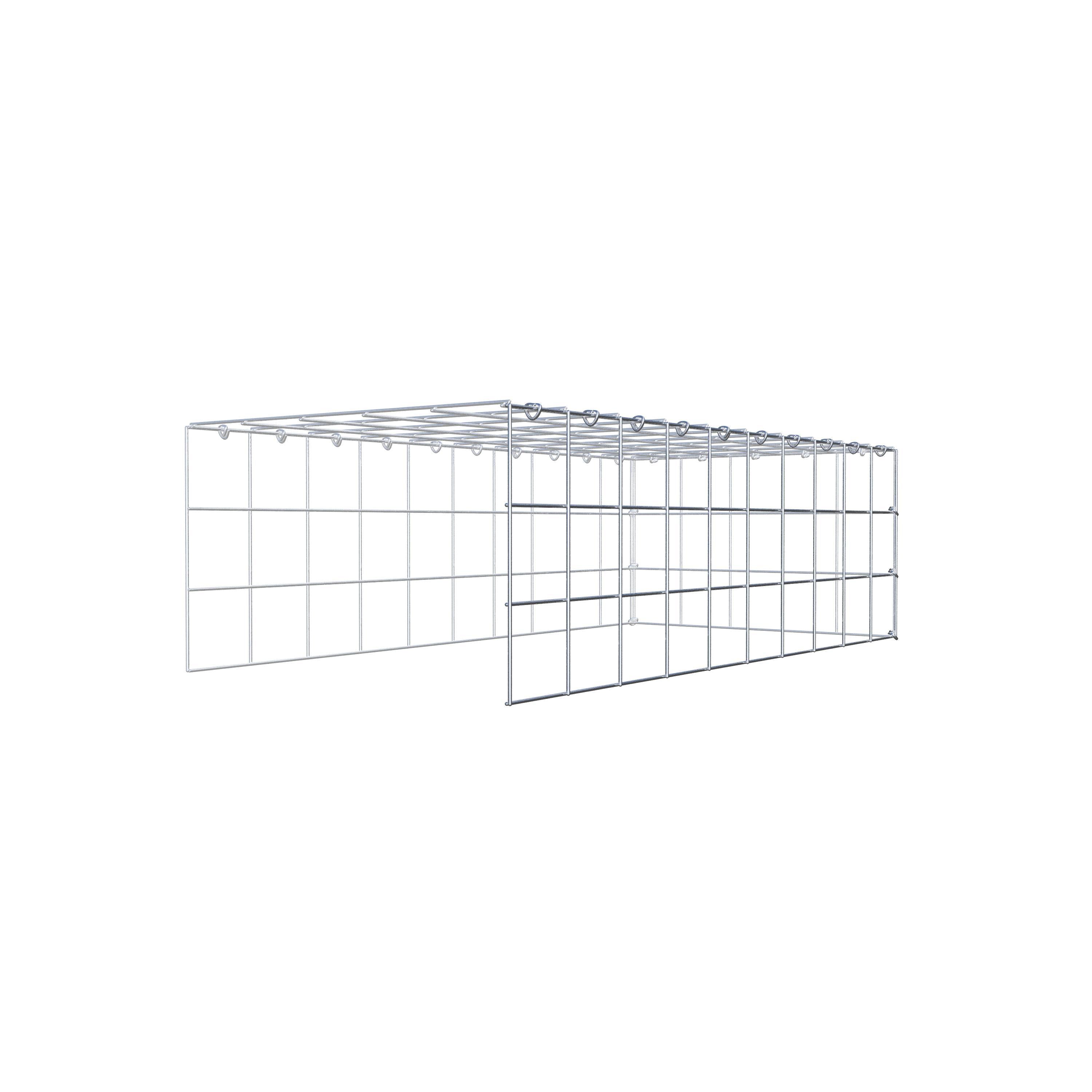 Fourche rapportée type 4 100 cm x 30 cm x 50 cm (L x H x P), mailles 10 cm x 10 cm, anneau C
