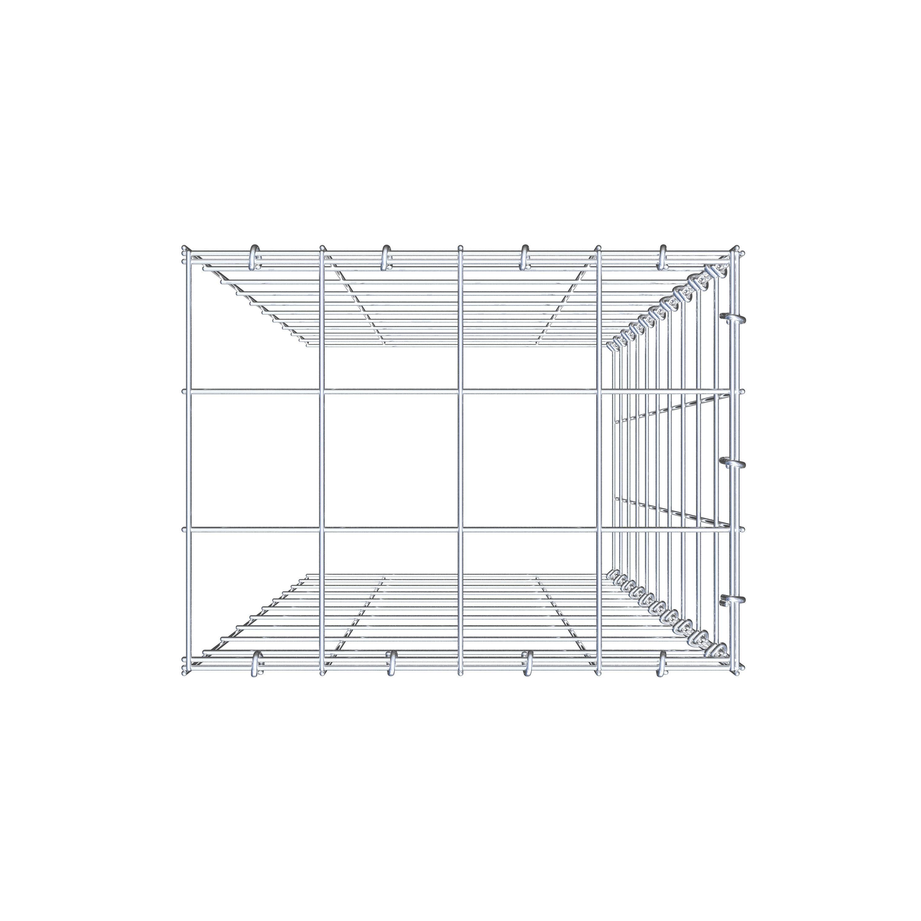 Fourche rapportée type 4 100 cm x 40 cm x 30 cm (L x H x P), mailles 10 cm x 10 cm, anneau C