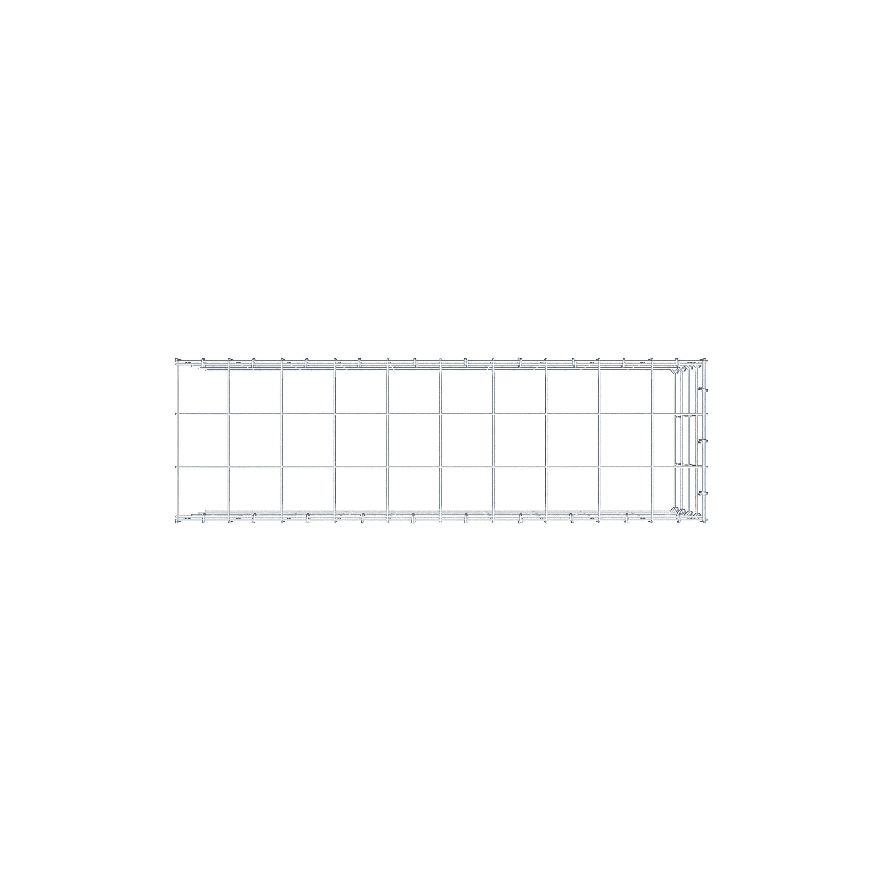 Fourche rapportée type 4 100 cm x 40 cm x 30 cm (L x H x P), mailles 10 cm x 10 cm, anneau C