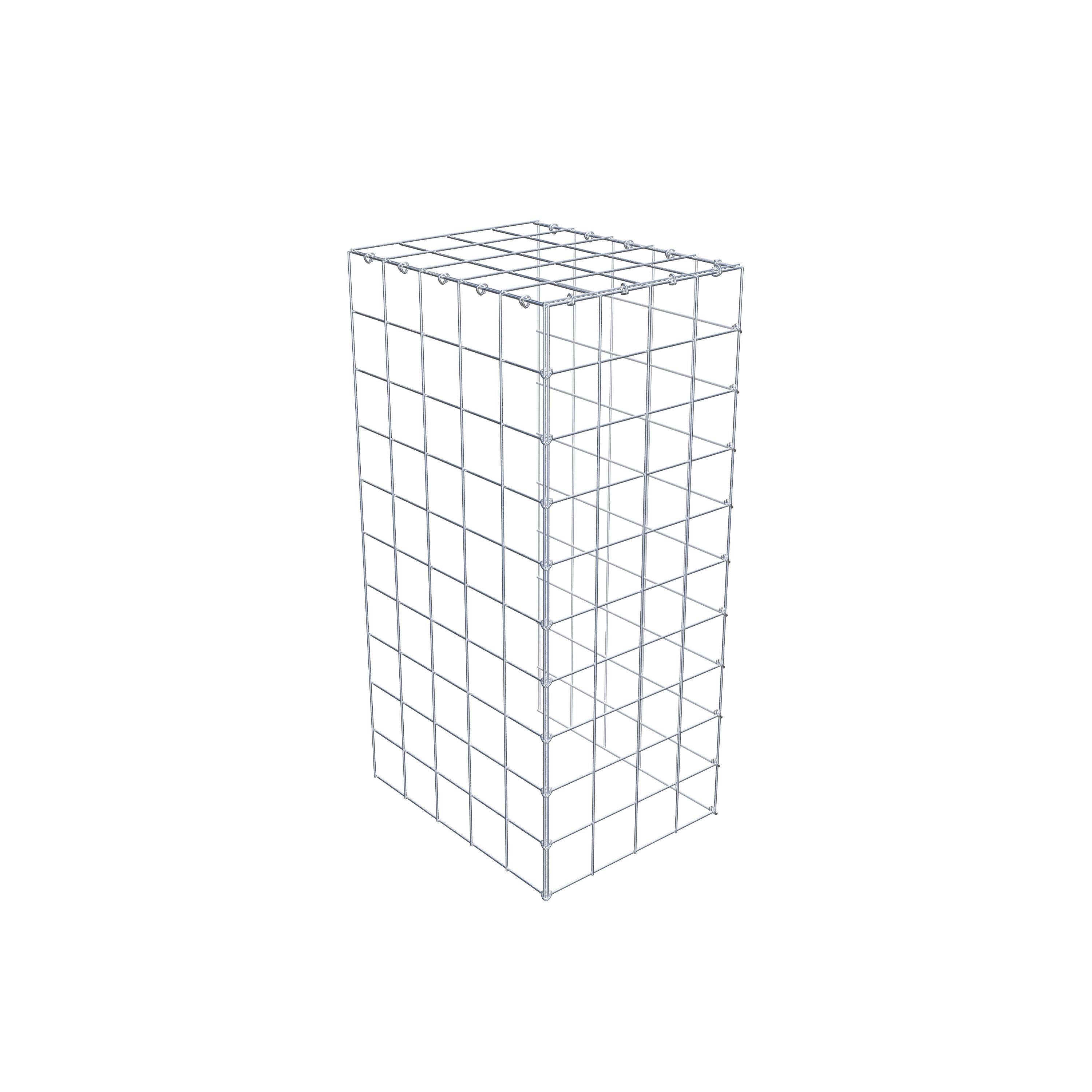 Monteret gabion type 4 100 cm x 50 cm x 40 cm (L x H x D), maskestørrelse 10 cm x 10 cm, C-ring