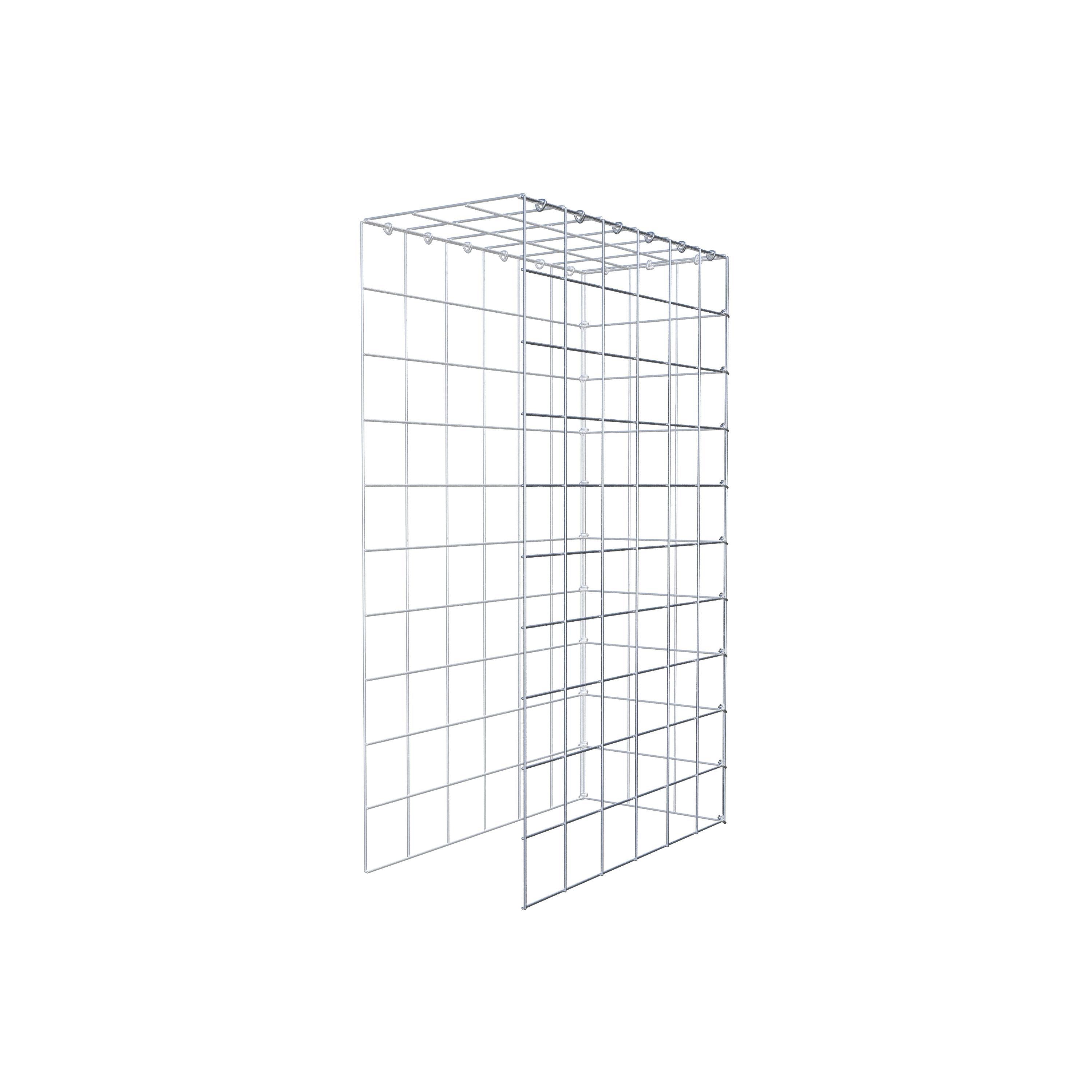 Monteret gabion type 4 100 cm x 60 cm x 30 cm (L x H x D), maskestørrelse 10 cm x 10 cm, C-ring