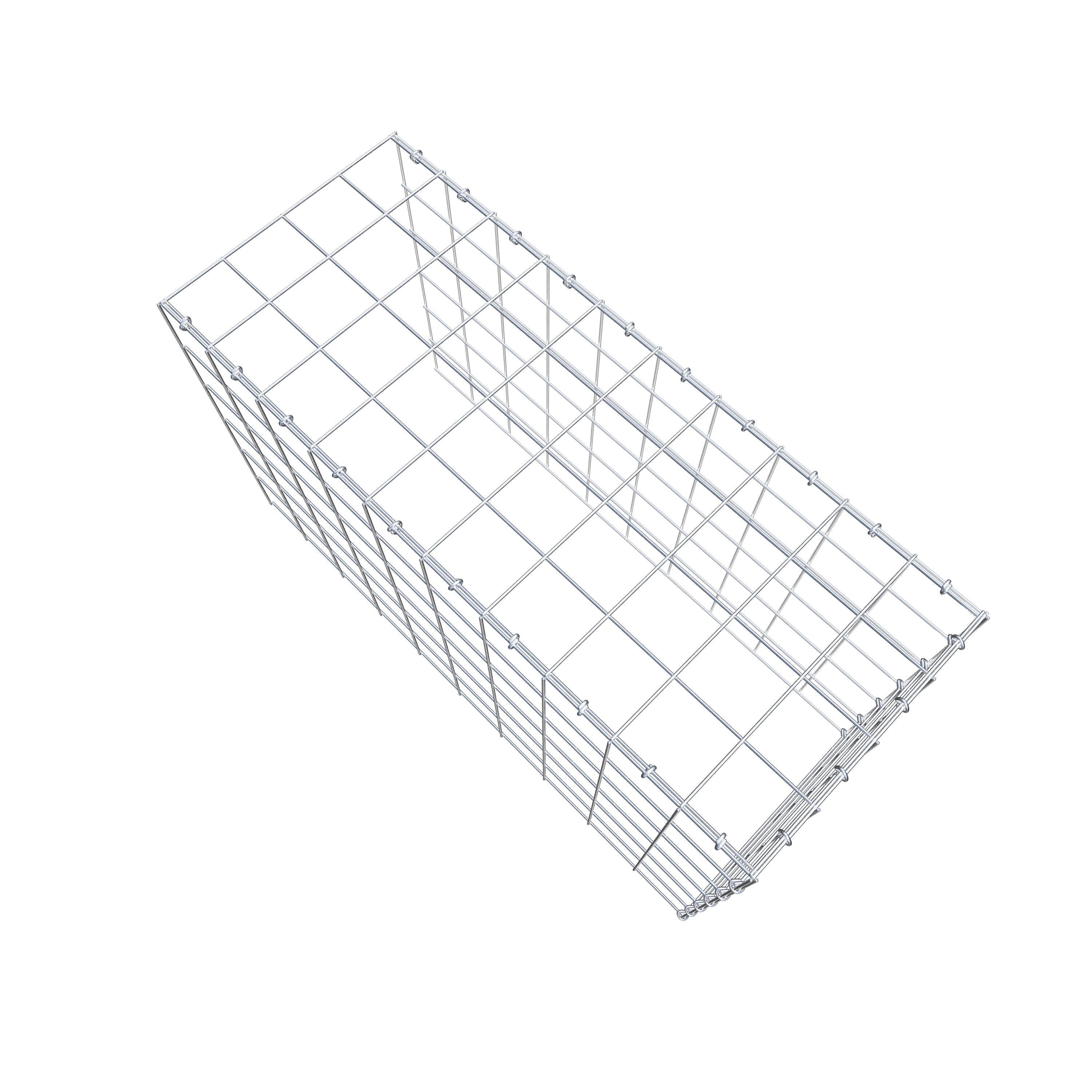 Fourche rapportée type 4 100 cm x 60 cm x 40 cm (L x H x P), mailles 10 cm x 10 cm, anneau en C