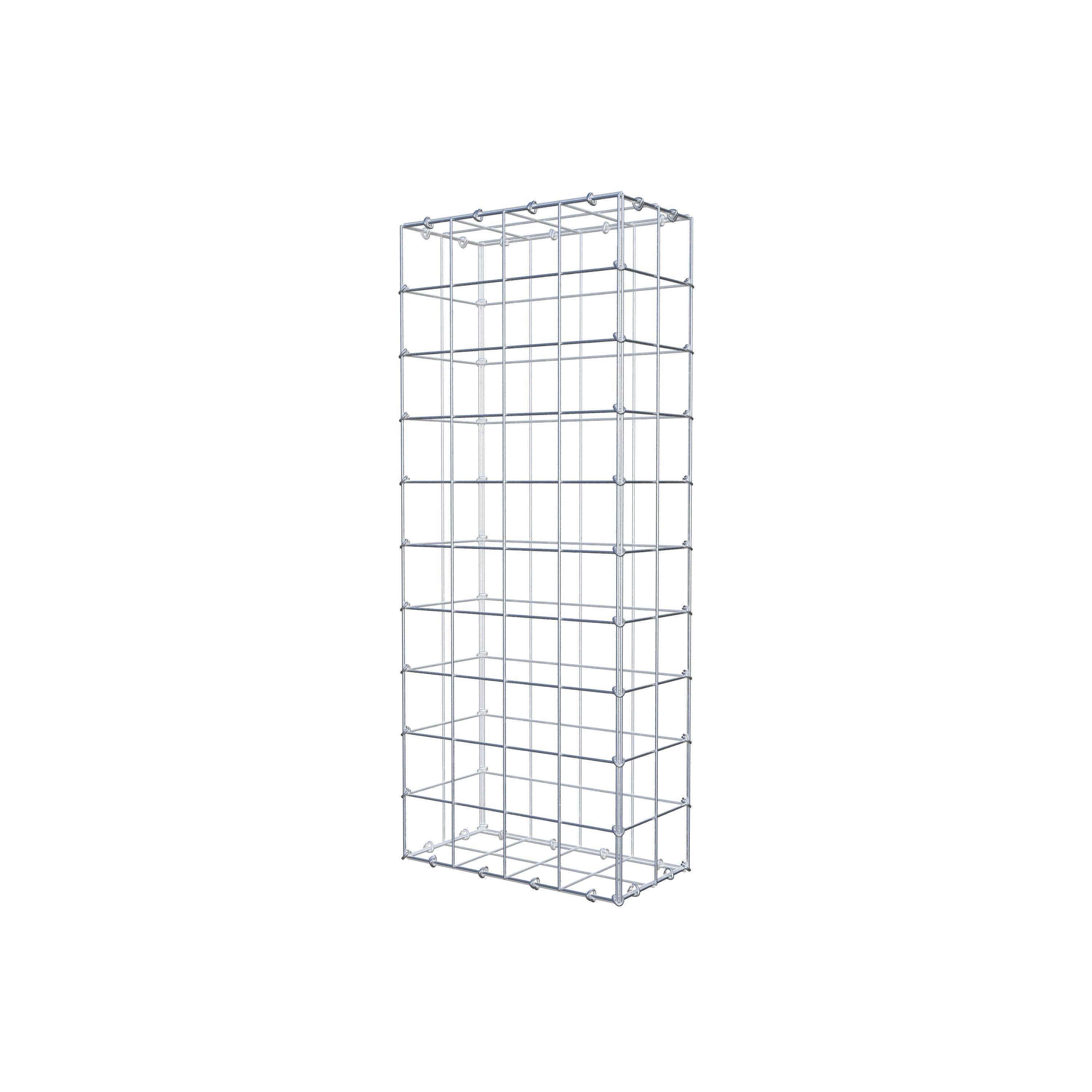 Gabion 100 cm x 20 cm x 40 cm (L x H x D), mesh size 10 cm x 10 cm, C-ring
