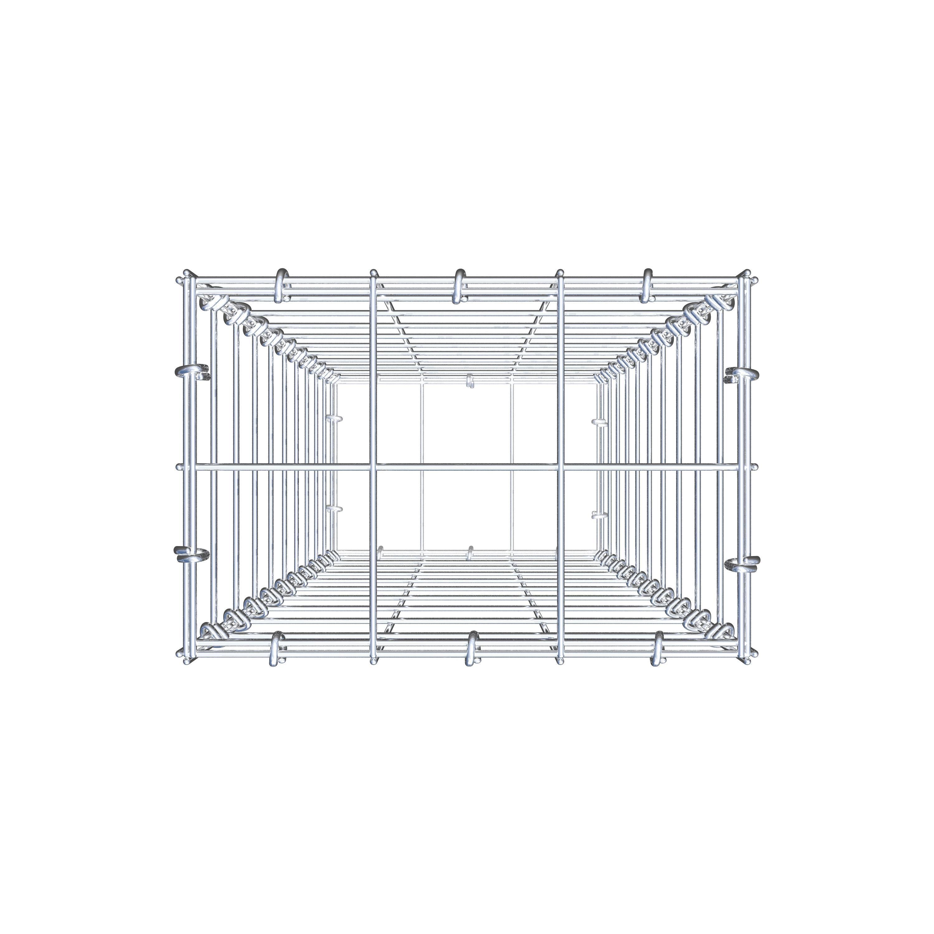 Gabion 100 cm x 30 cm x 20 cm (L x H x D), mesh size 10 cm x 10 cm, C-ring