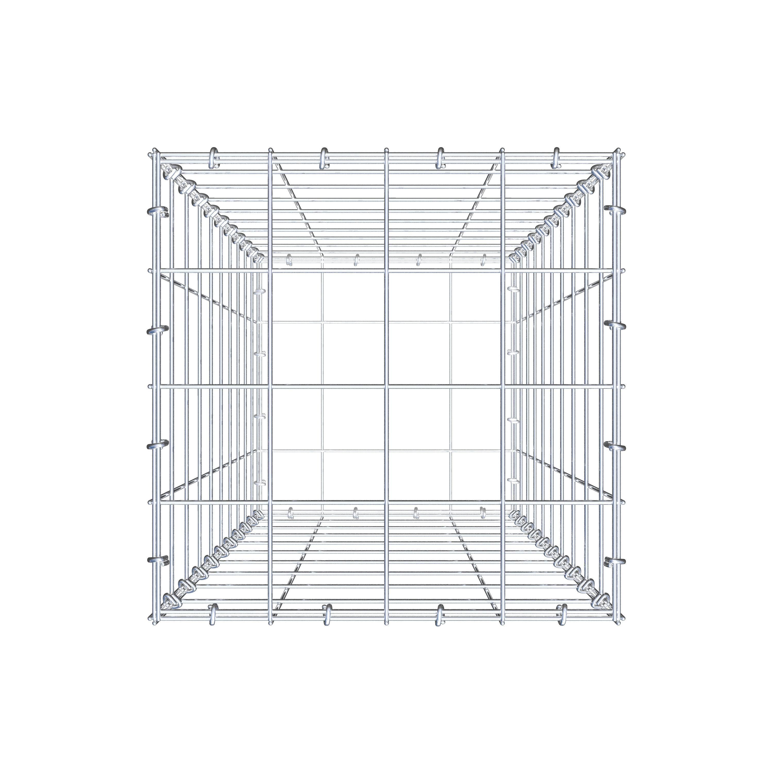 Gabion 100 cm x 40 cm x 40 cm (L x H x D), mesh size 10 cm x 10 cm, C-ring