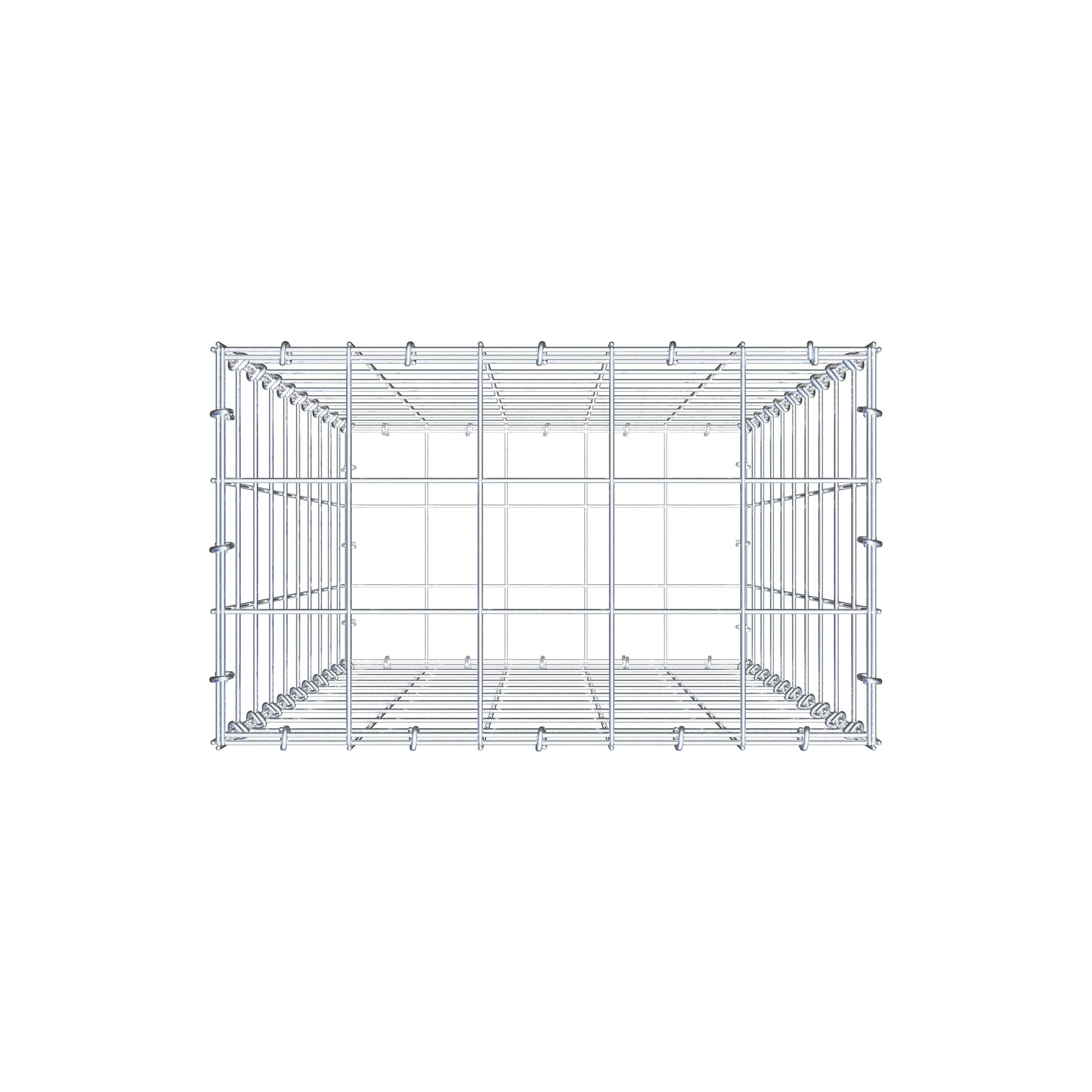 Gabion 100 cm x 50 cm x 30 cm (L x H x D), mesh size 10 cm x 10 cm, C-ring