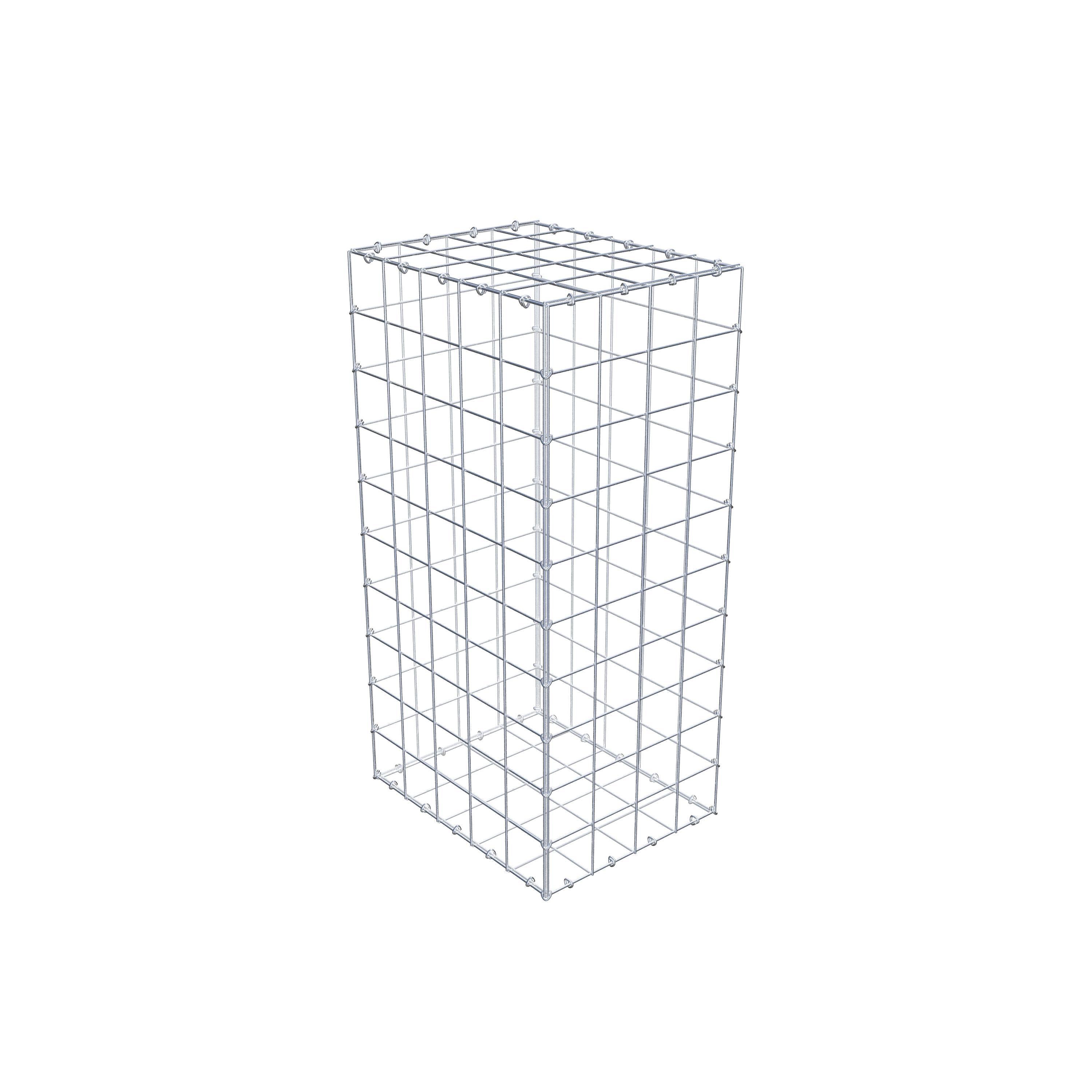 Gabion 100 cm x 50 cm x 40 cm (L x H x D), mesh size 10 cm x 10 cm, C-ring