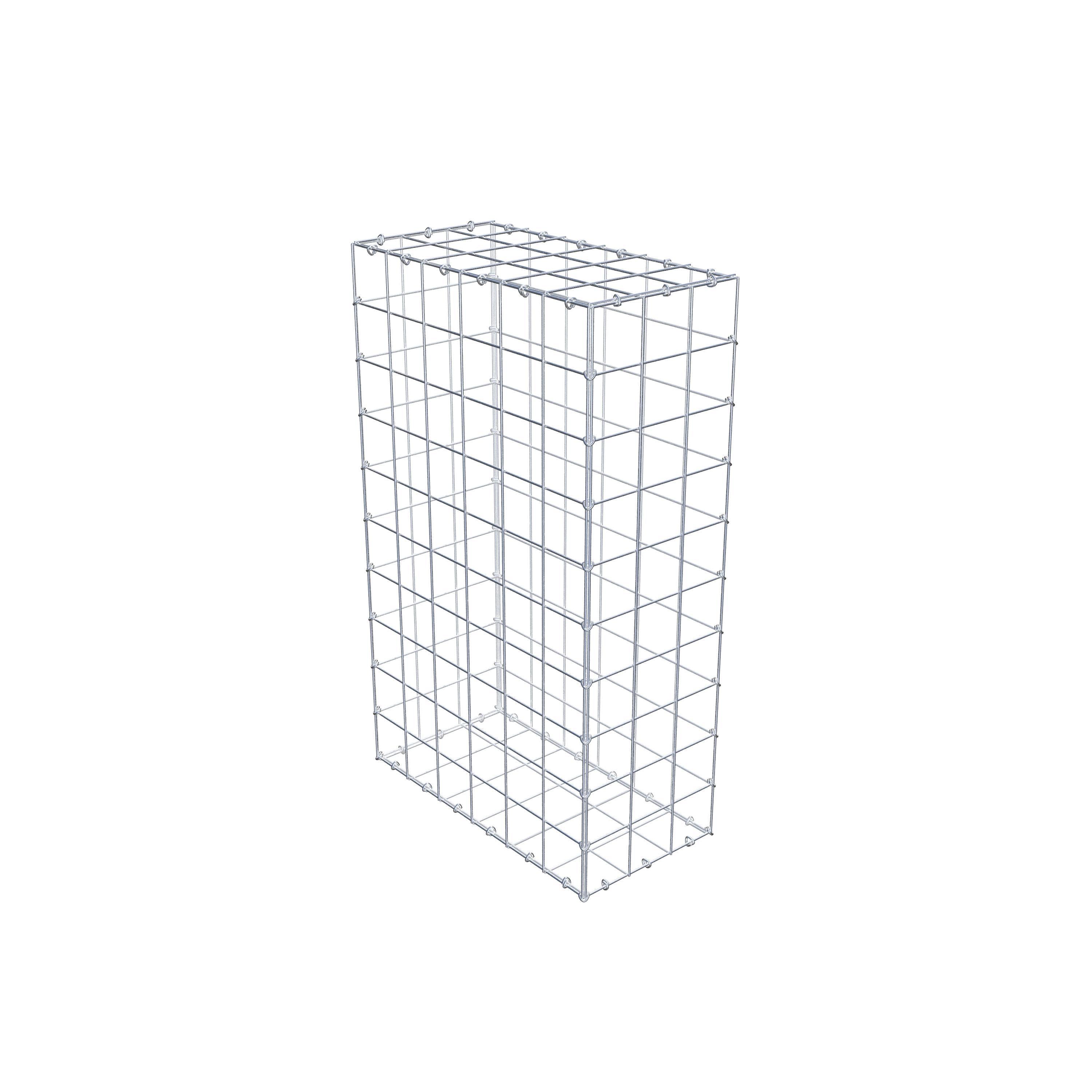 Gabion 100 cm x 60 cm x 30 cm (L x H x P), mailles 10 cm x 10 cm, anneau en C