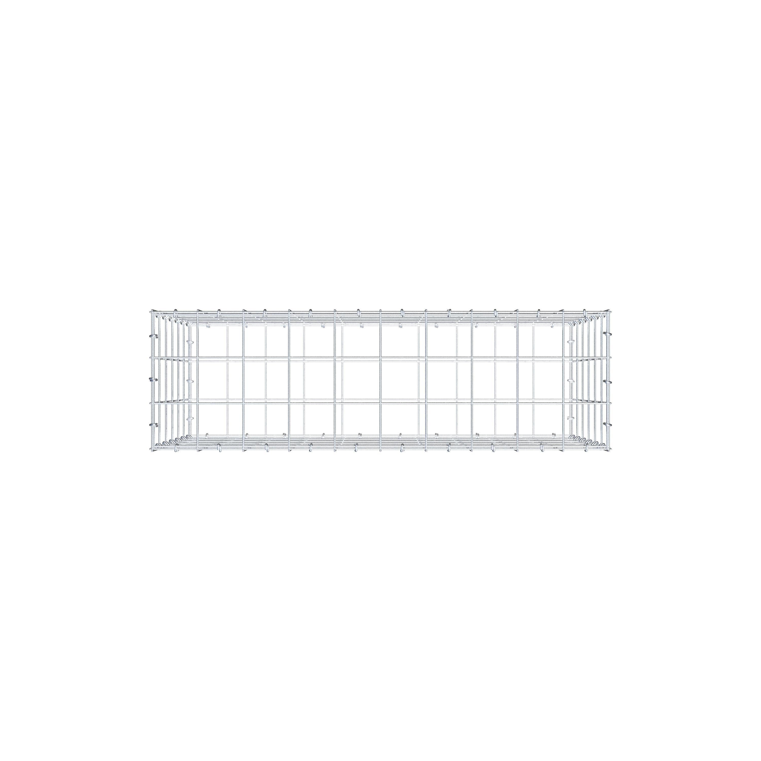 Gabion 100 cm x 60 cm x 30 cm (L x H x P), mailles 10 cm x 10 cm, anneau en C