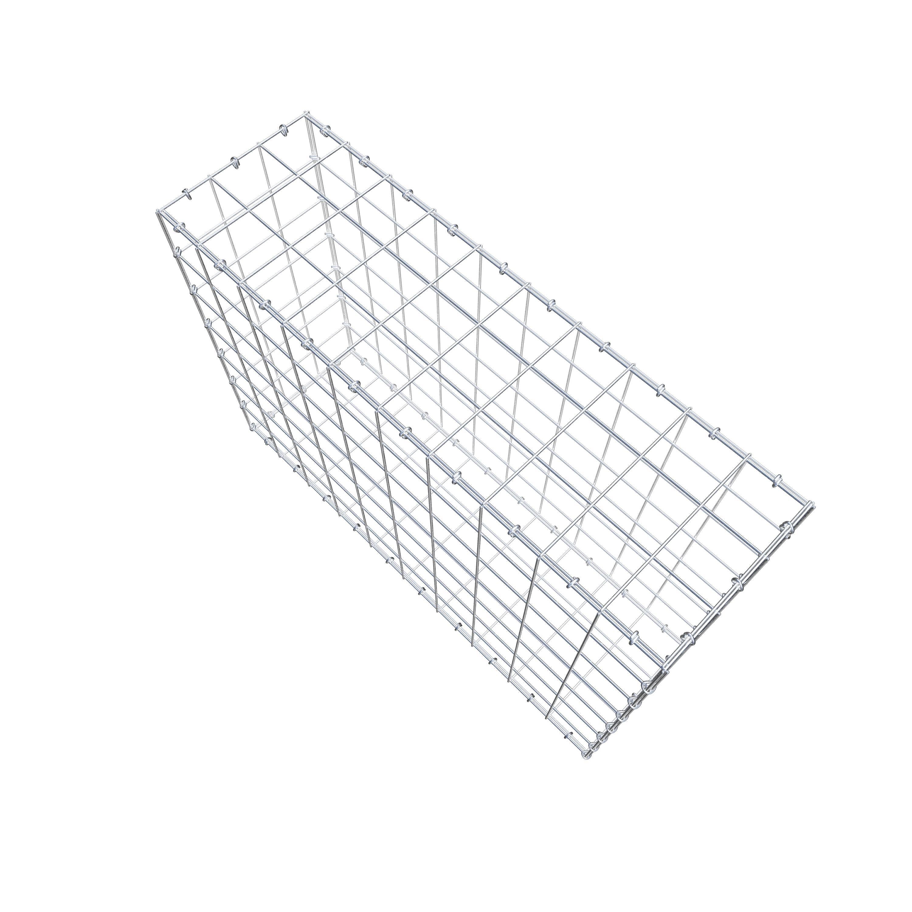 Gavión 100 cm x 70 cm x 30 cm (L x A x P), malla 10 cm x 10 cm, anillo en C