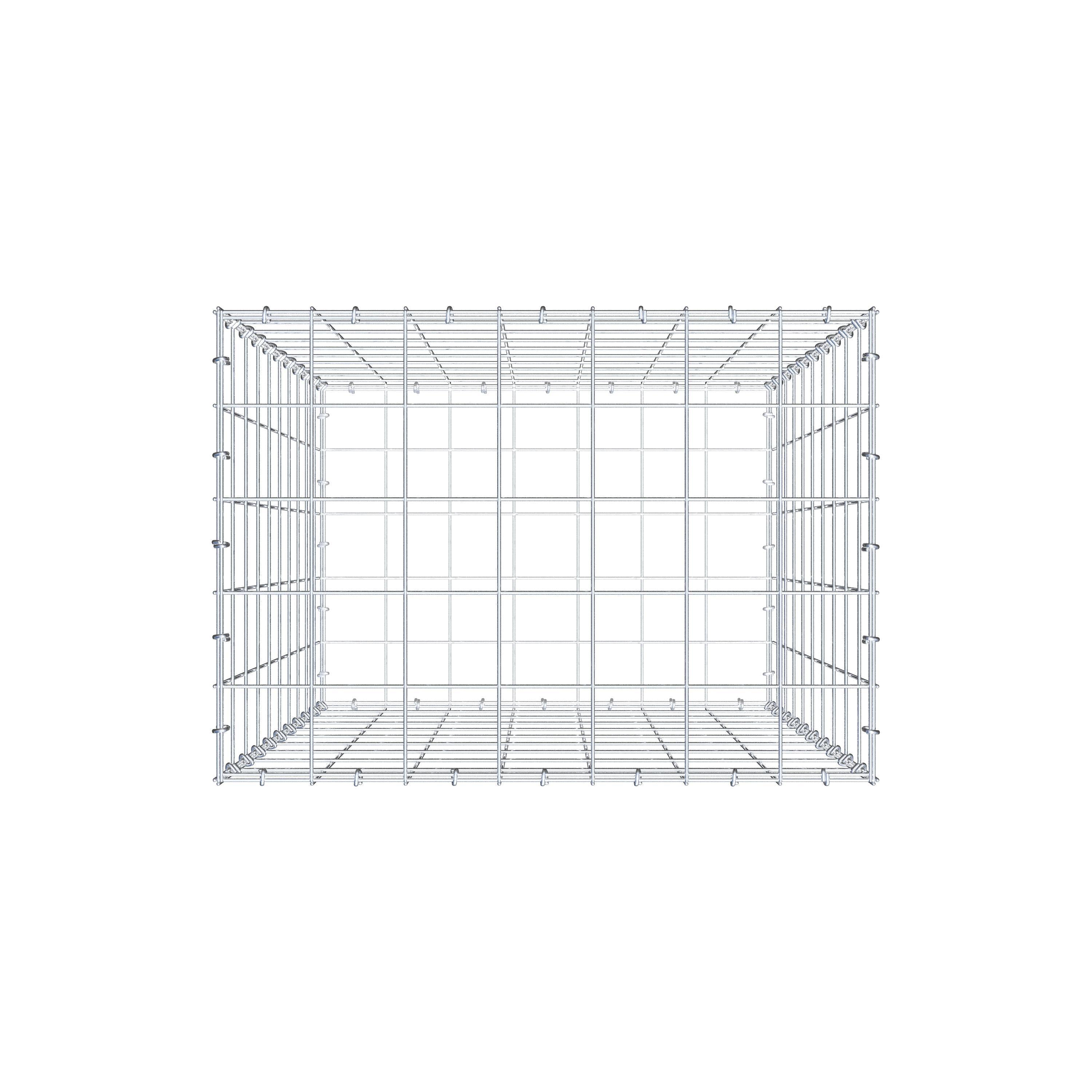 Gabion 100 cm x 70 cm x 50 cm (L x H x D), mesh size 10 cm x 10 cm, C-ring